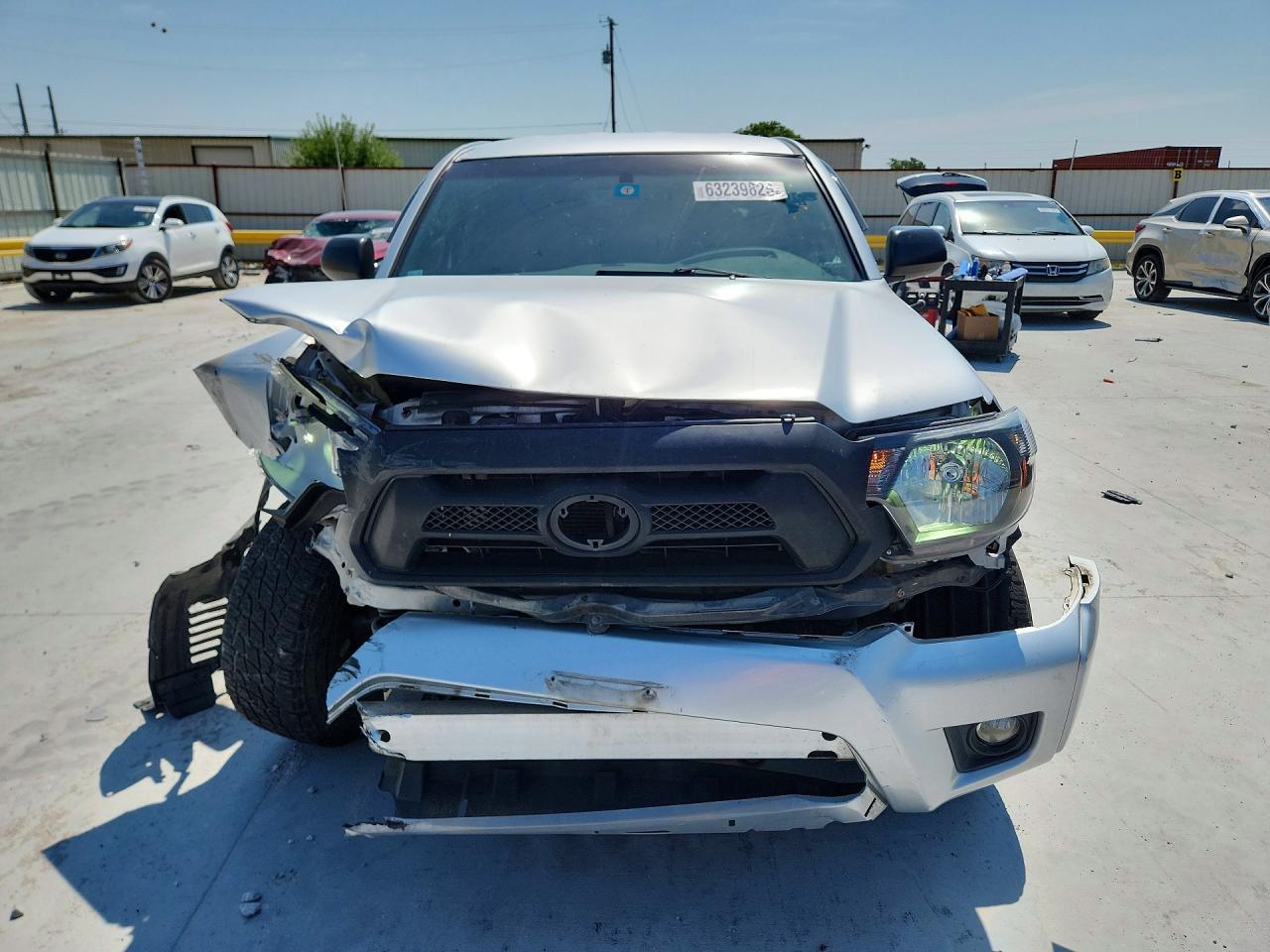 2013 Toyota Tacoma Double Cab Prerunner Silver vin: 5TFJU4GN7DX037674