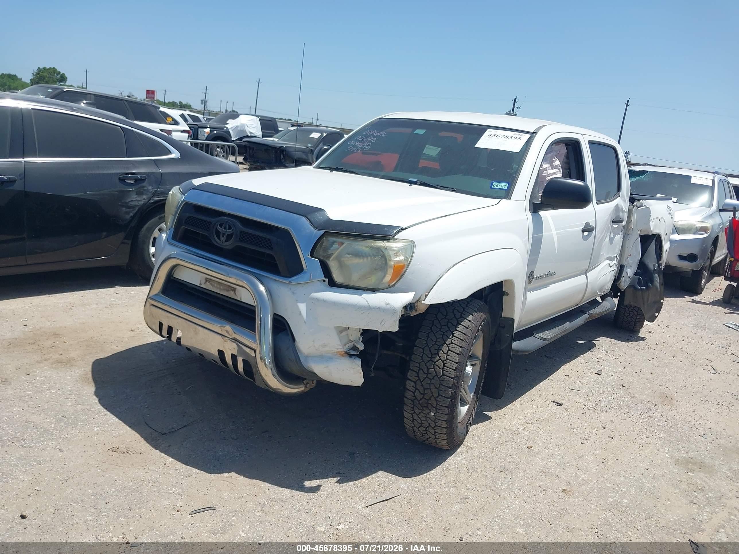 2013 Toyota Tacoma Prerunner V6 Белый vin: 5TFJU4GN7DX045483