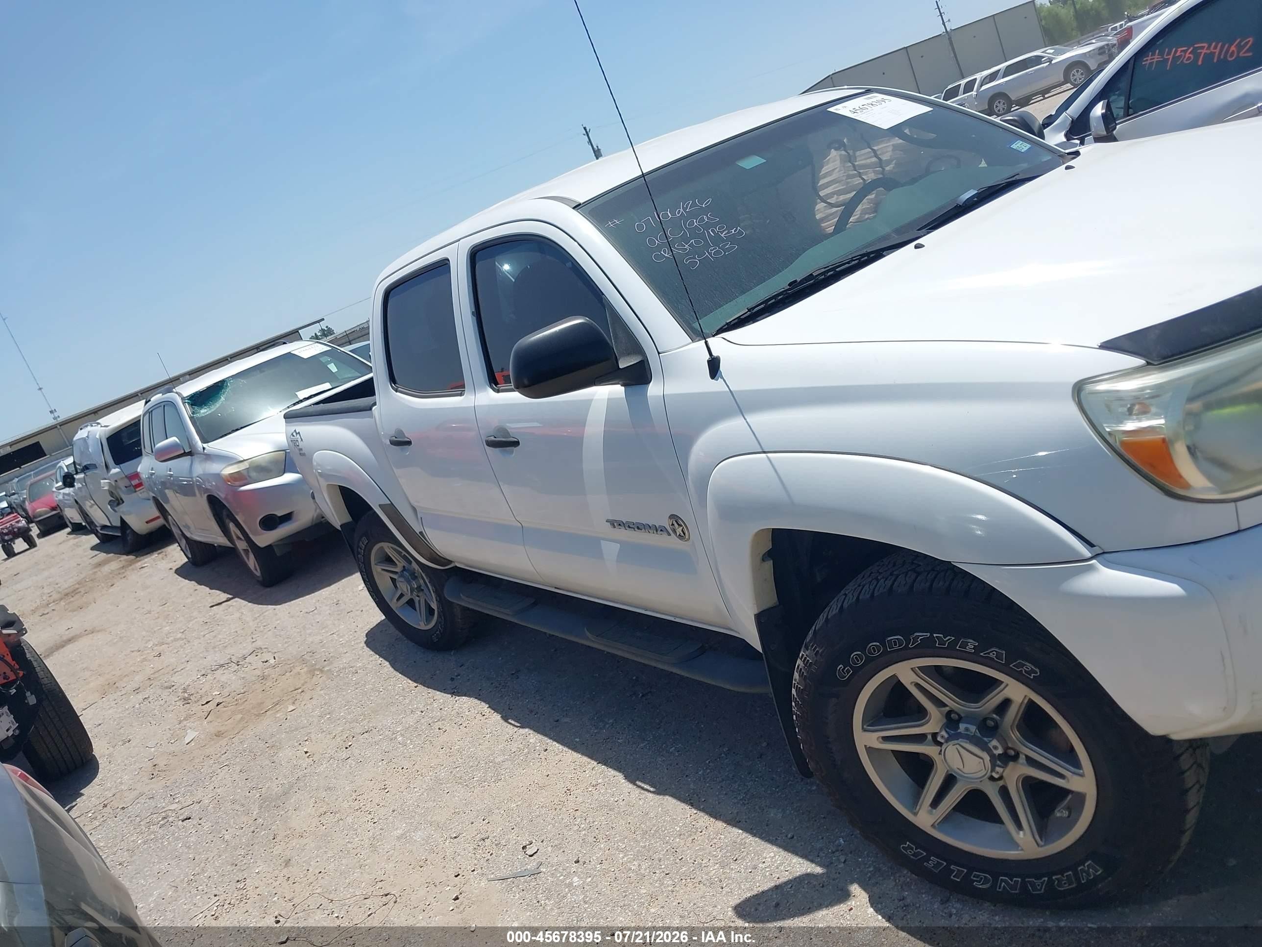 2013 Toyota Tacoma Prerunner V6 Белый vin: 5TFJU4GN7DX045483