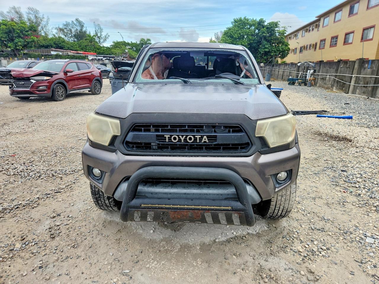 2015 Toyota Tacoma Double Cab Prerunner Gray vin: 5TFJU4GN7FX084979