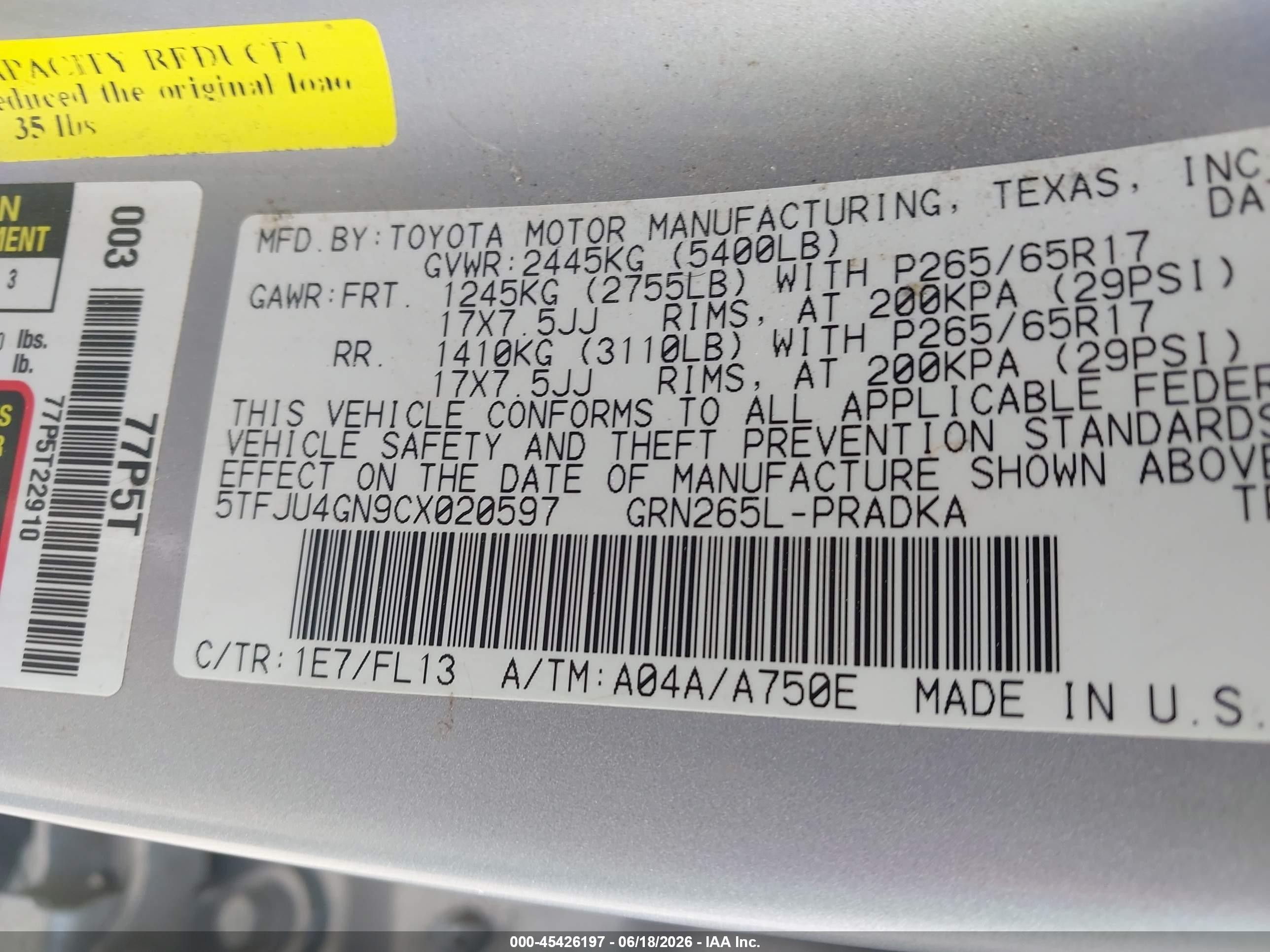 2012 Toyota Tacoma Prerunner V6 Silver vin: 5TFJU4GN9CX020597