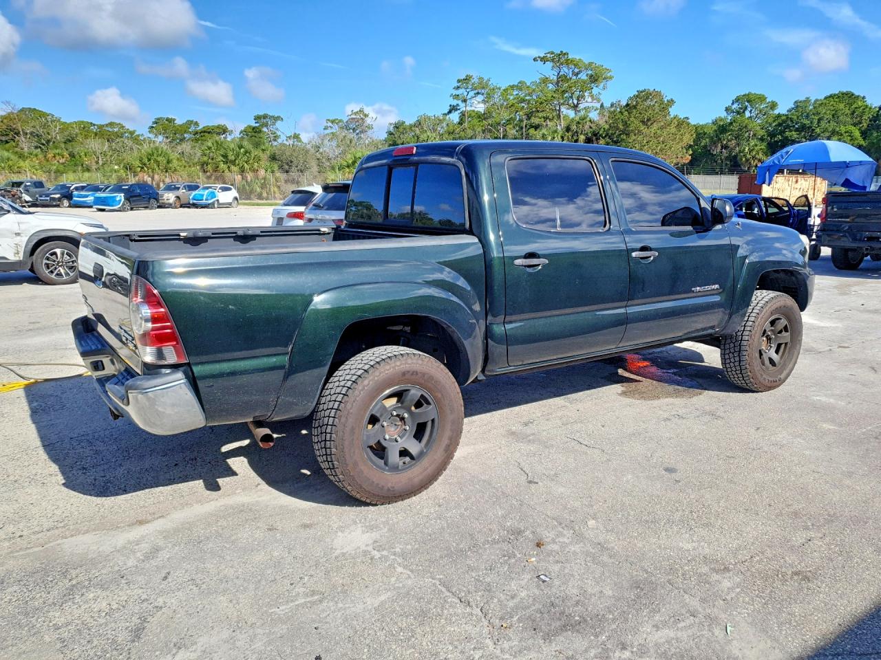 2013 Toyota Tacoma Double Cab Prerunner Green vin: 5TFJU4GN9DX034100