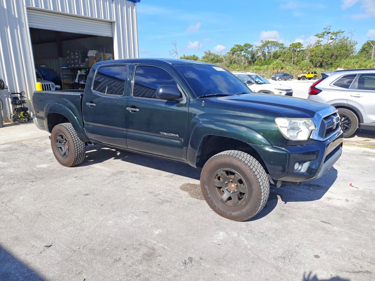 2013 Toyota Tacoma Double Cab Prerunner Green vin: 5TFJU4GN9DX034100