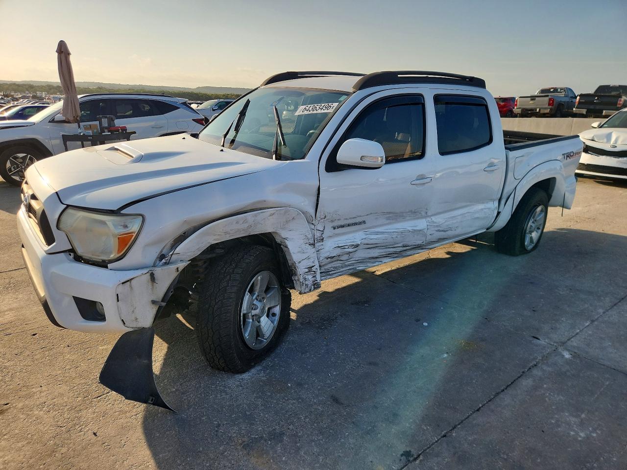 2015 Toyota Tacoma Double Cab Prerunner White vin: 5TFJU4GN9FX087799