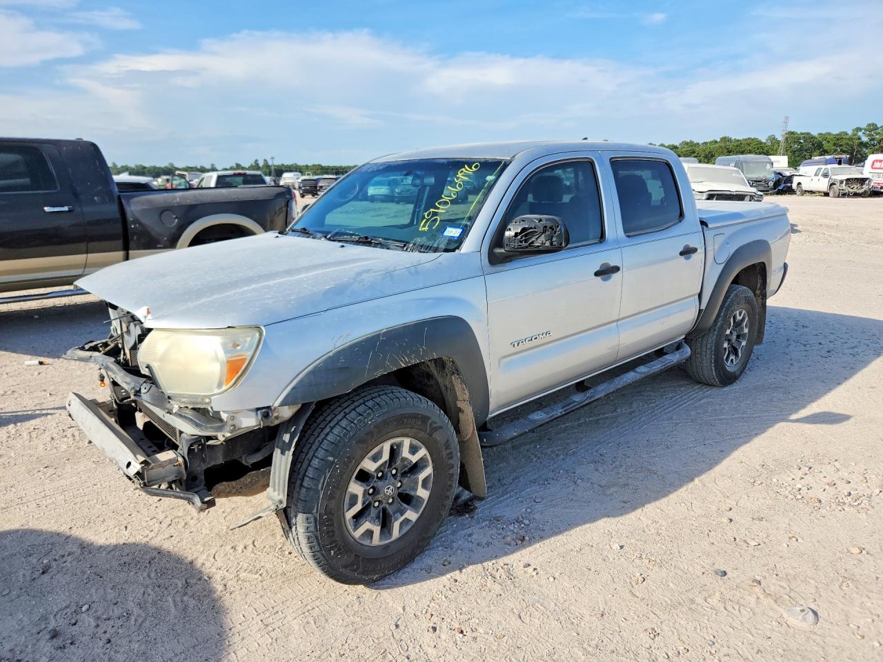 2012 Toyota Tacoma Double Cab Prerunner Silver vin: 5TFJU4GNXCX025646