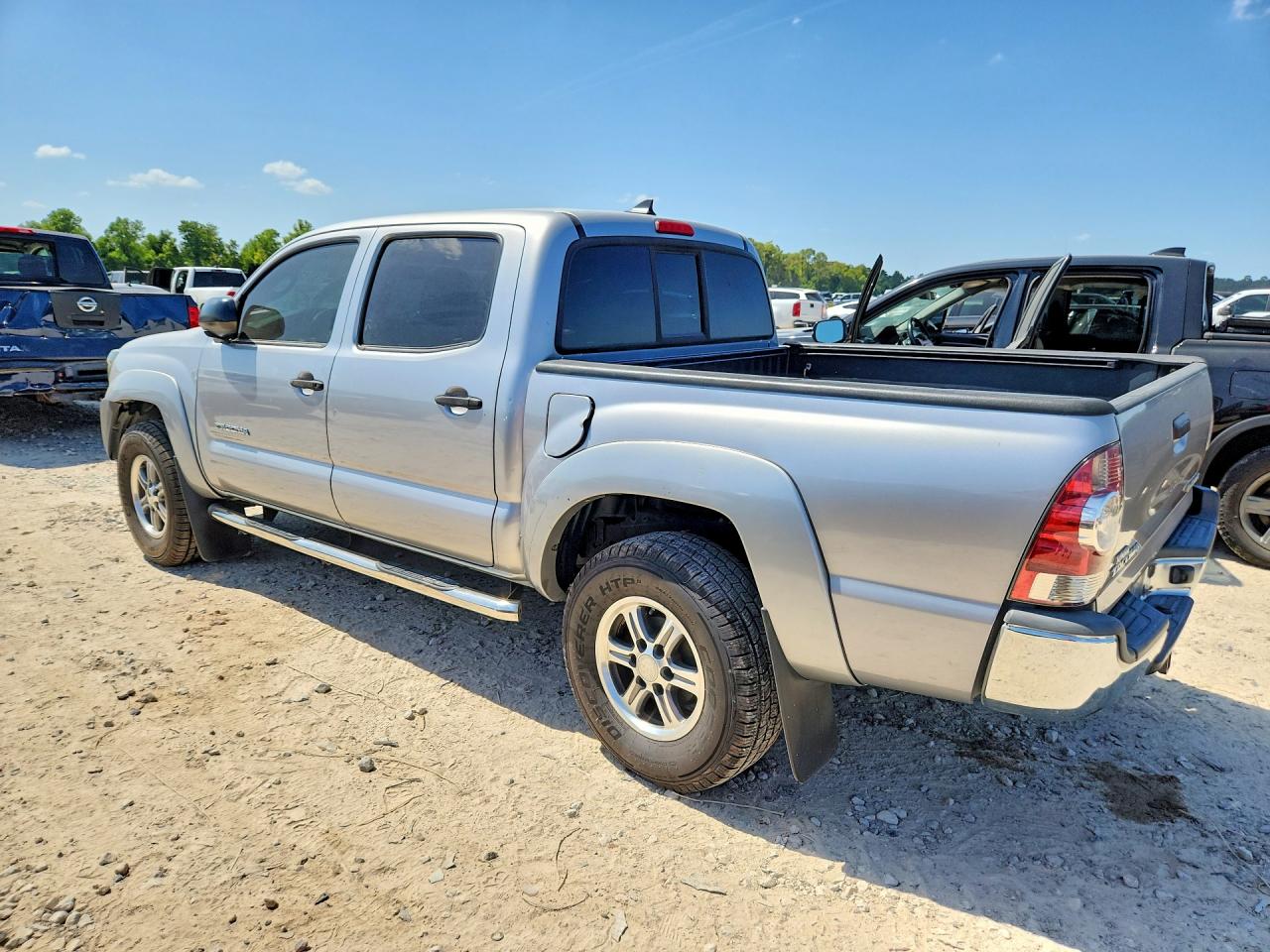 2014 Toyota Tacoma Double Cab Prerunner Silver vin: 5TFJU4GNXEX057046