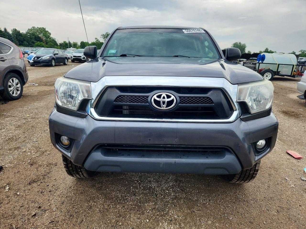 2015 Toyota Tacoma Double Cab Prerunner Gray vin: 5TFJU4GNXFX069960