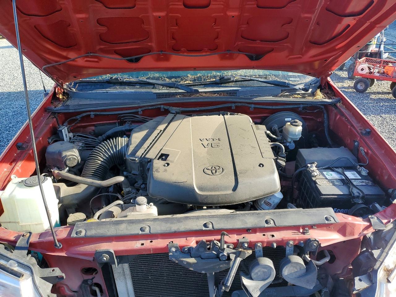 2015 Toyota Tacoma Prerunner V6 Красный vin: 5TFJU4GNXFX085690