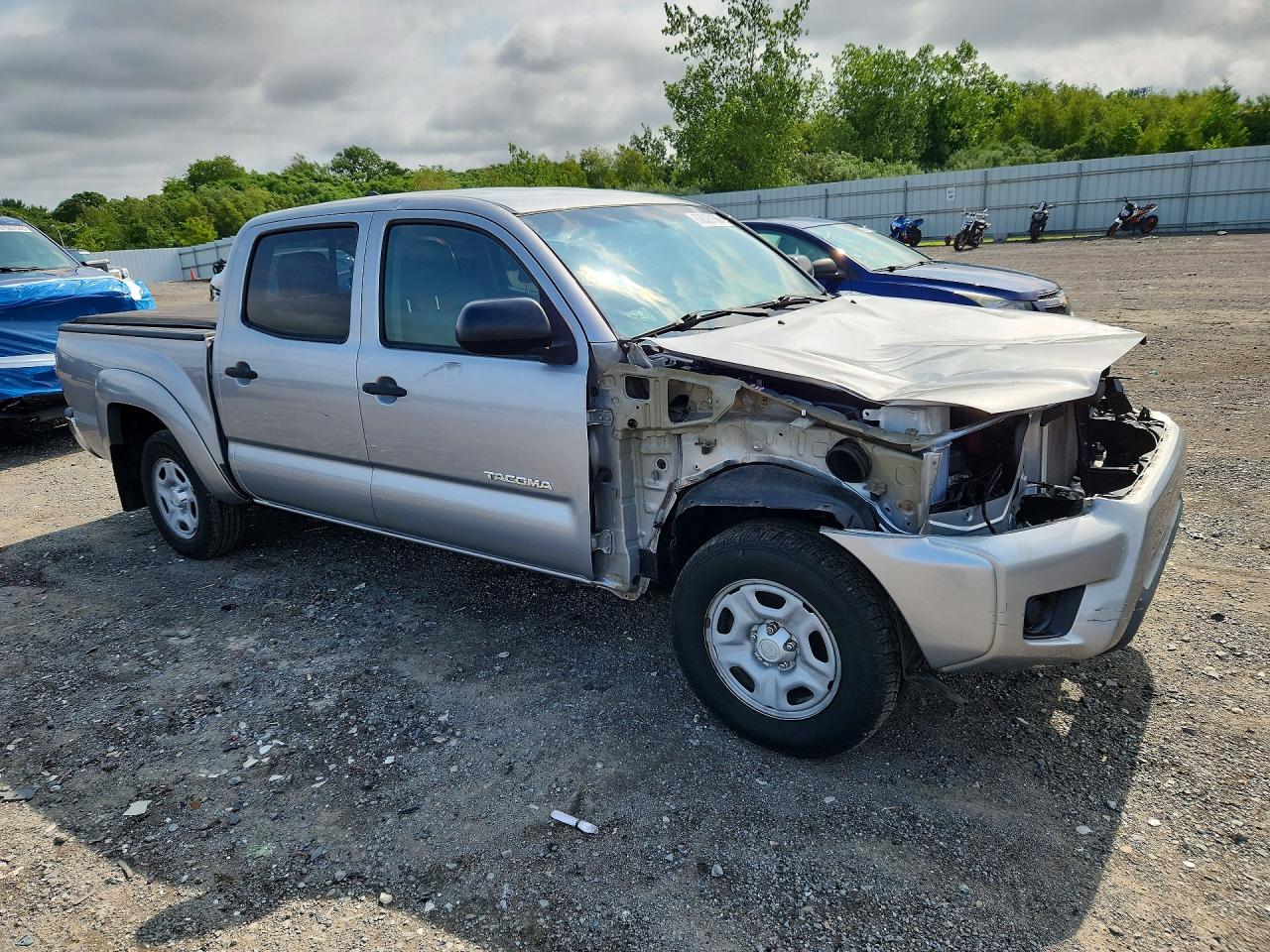 2014 Toyota Tacoma Double Cab Gray vin: 5TFJX4CN3EX038724