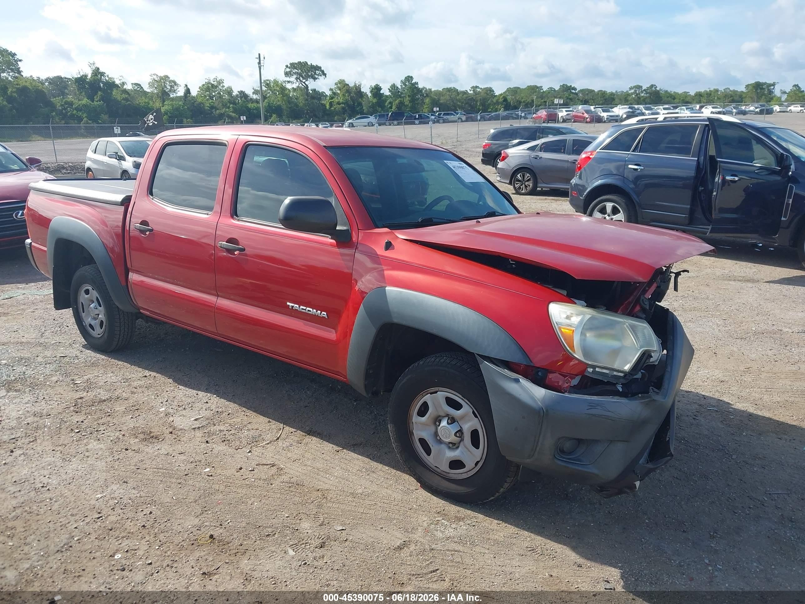 2013 Toyota Tacoma Red vin: 5TFJX4CN6DX034861