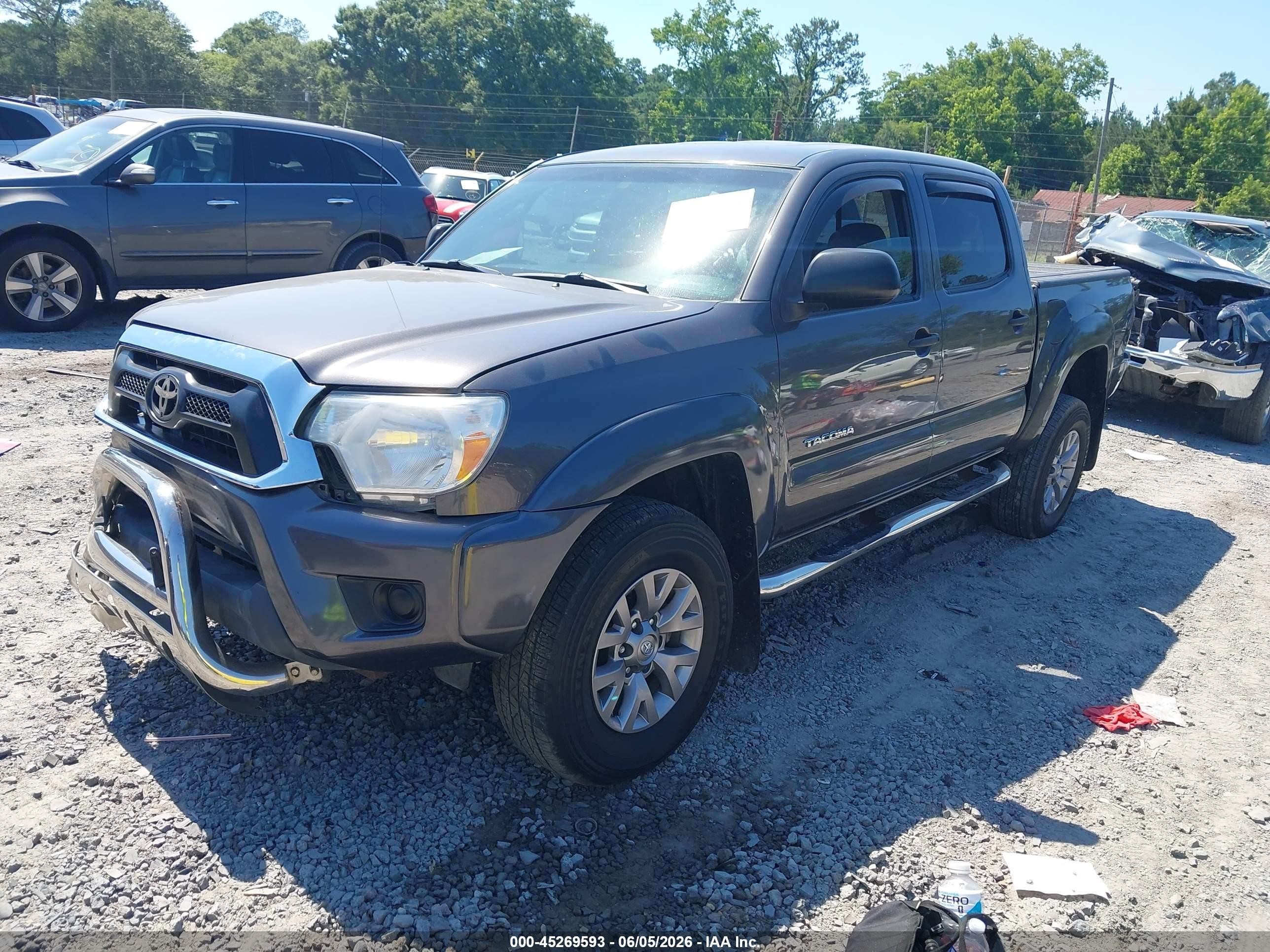 2013 Toyota Tacoma Prerunner Gray vin: 5TFJX4GN0DX015636