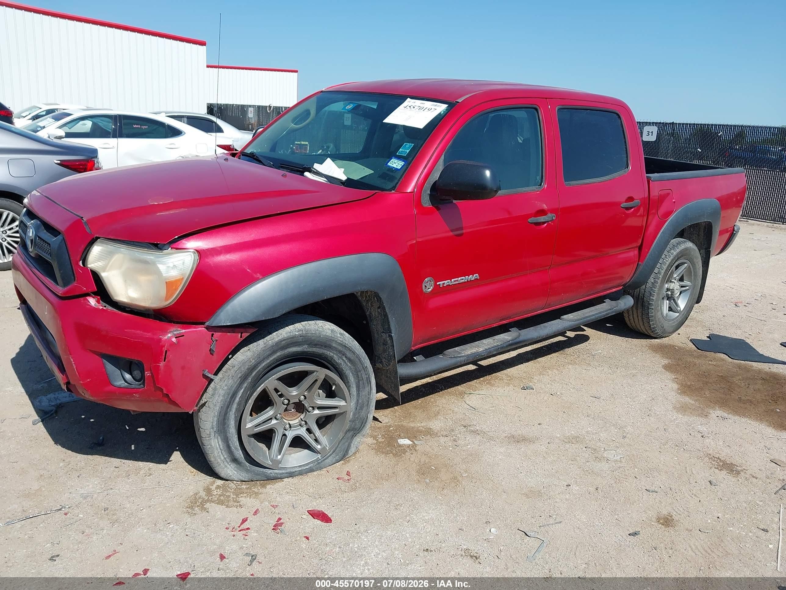 2014 Toyota Tacoma Prerunner Red vin: 5TFJX4GN0EX035791
