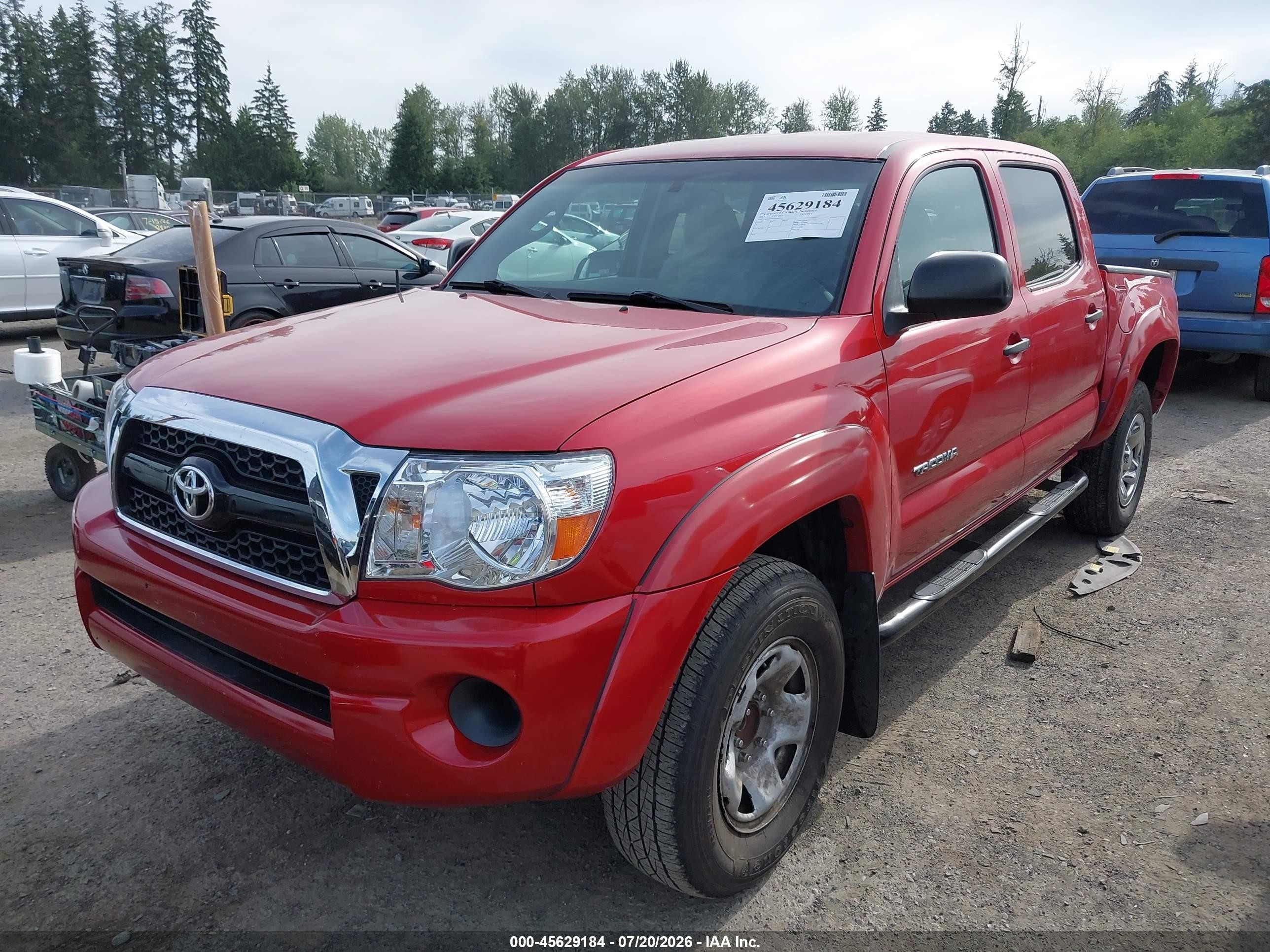 2011 Toyota Tacoma Prerunner Red vin: 5TFJX4GN2BX005199