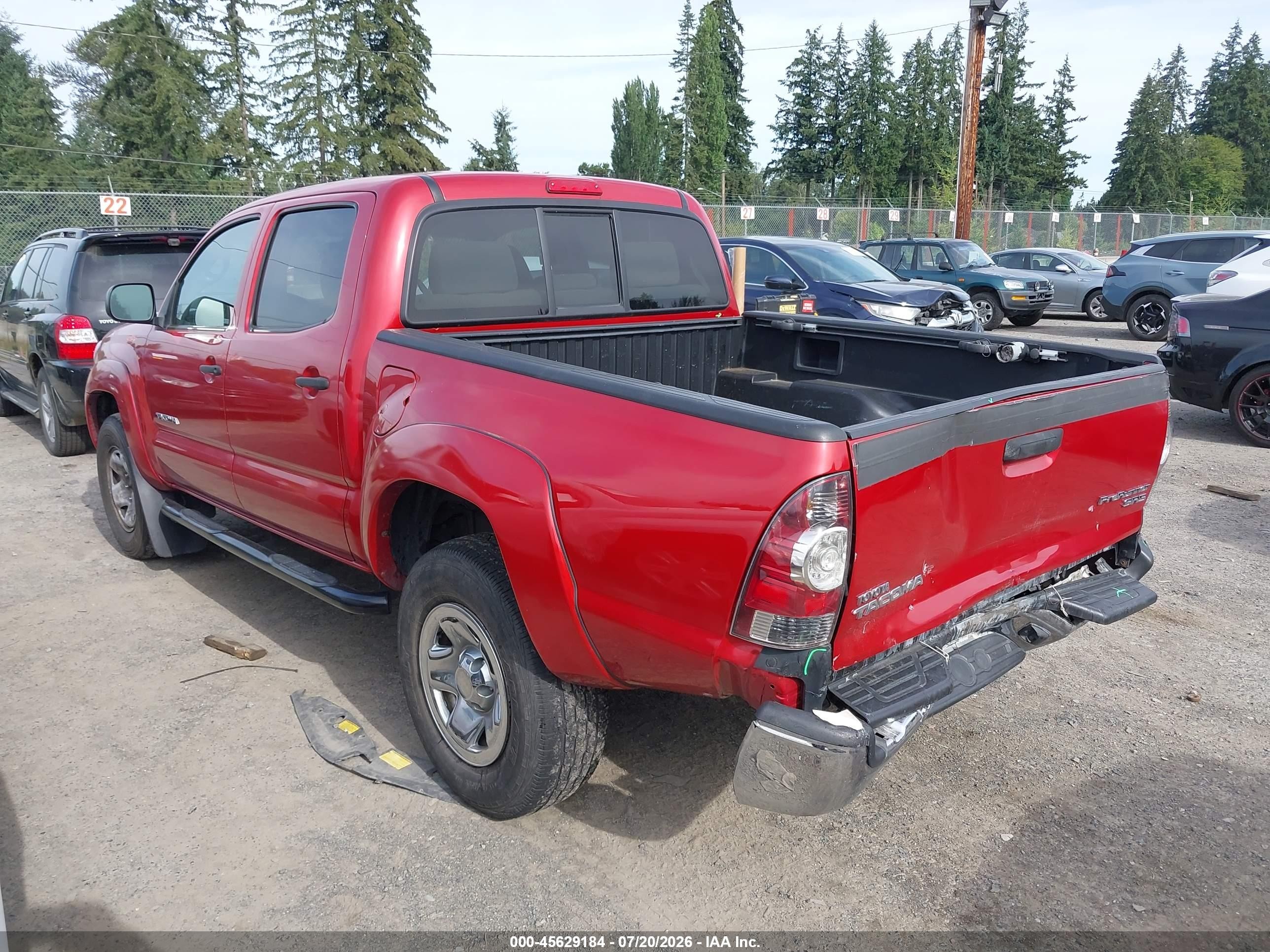 2011 Toyota Tacoma Prerunner Red vin: 5TFJX4GN2BX005199