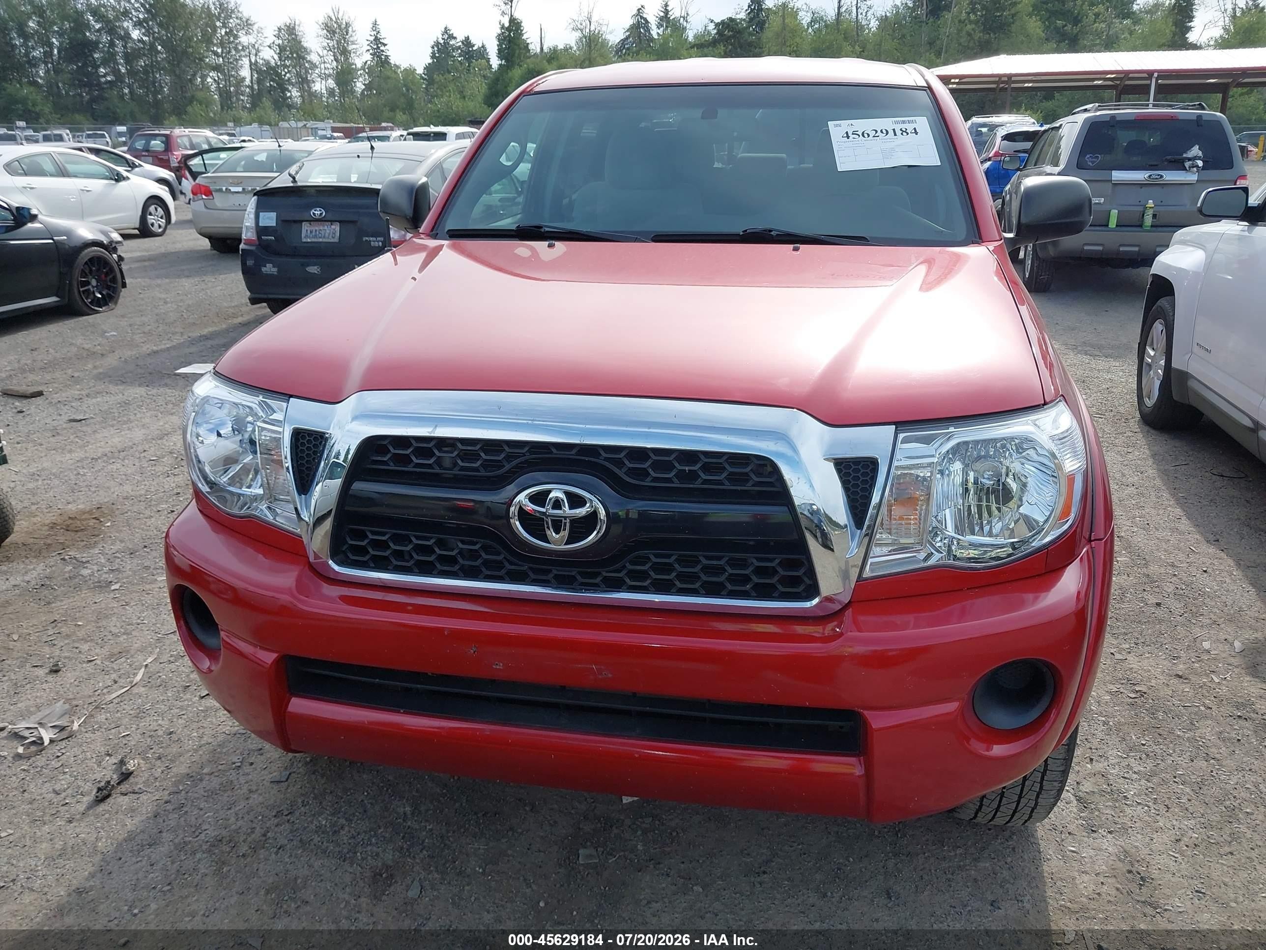 2011 Toyota Tacoma Prerunner Red vin: 5TFJX4GN2BX005199