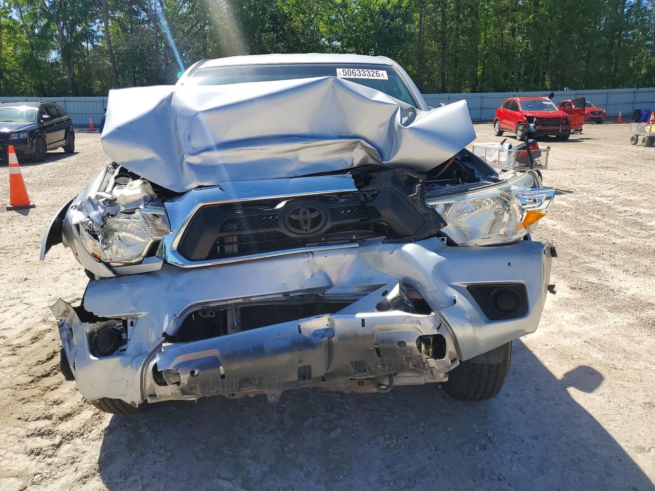 2013 Toyota Tacoma Double Cab Silver vin: 5TFJX4GN2DX018909