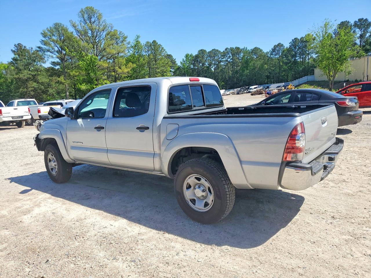 2013 Toyota Tacoma Double Cab Silver vin: 5TFJX4GN2DX018909