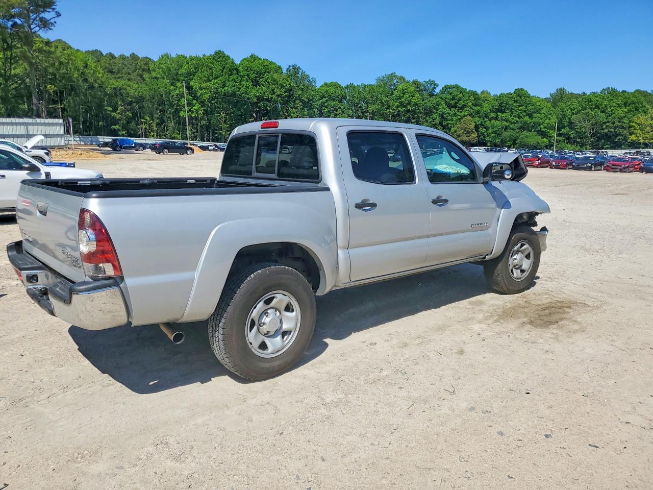 2013 Toyota Tacoma Double Cab Silver vin: 5TFJX4GN2DX018909
