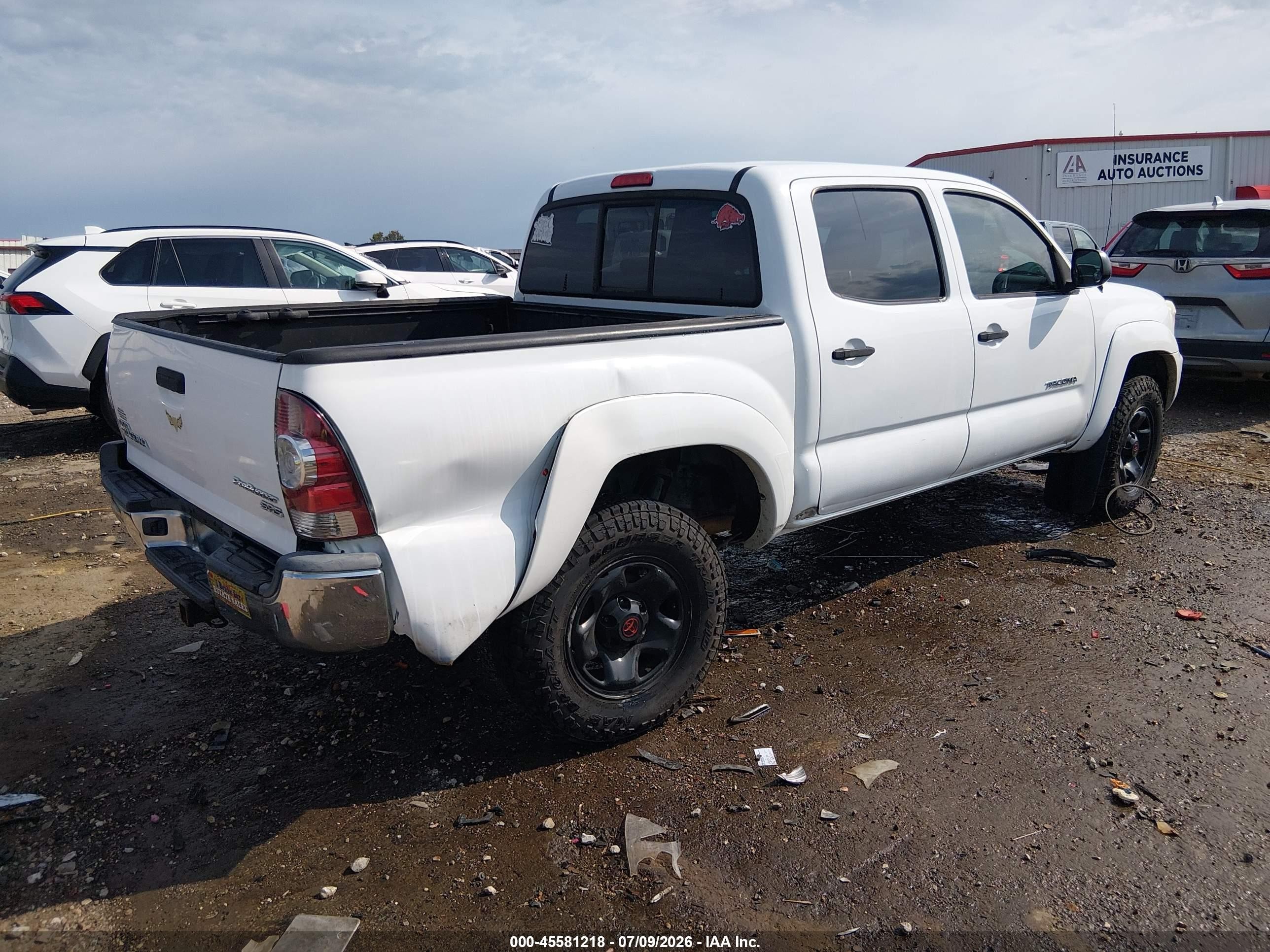 2013 Toyota Tacoma Prerunner White vin: 5TFJX4GN2DX025438