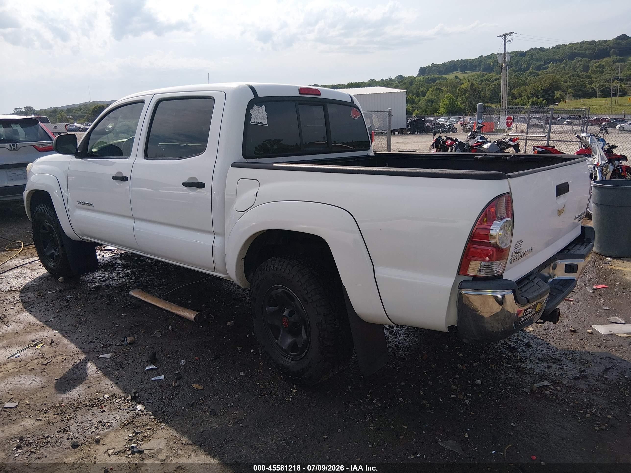 2013 Toyota Tacoma Prerunner White vin: 5TFJX4GN2DX025438
