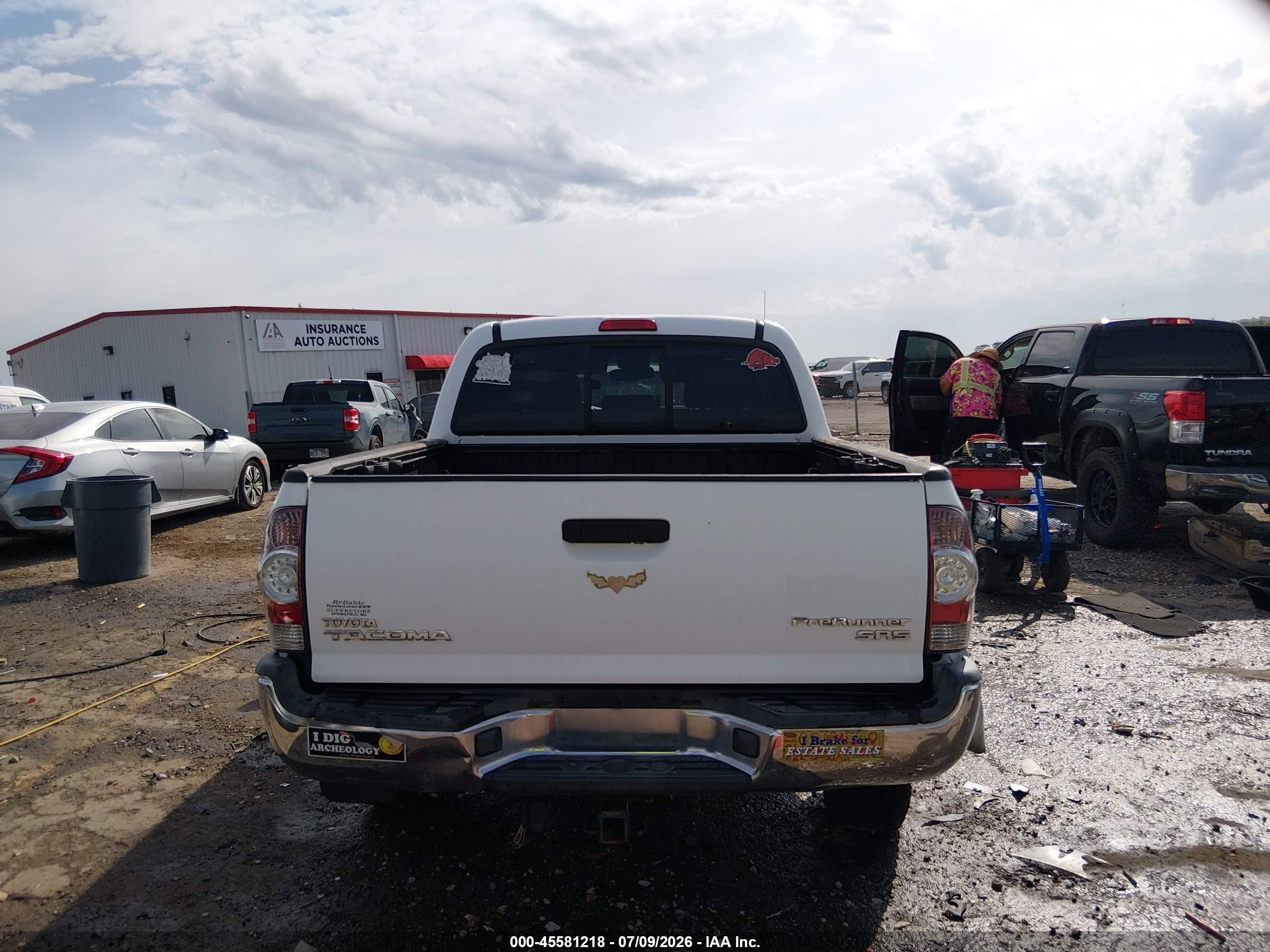 2013 Toyota Tacoma Prerunner White vin: 5TFJX4GN2DX025438