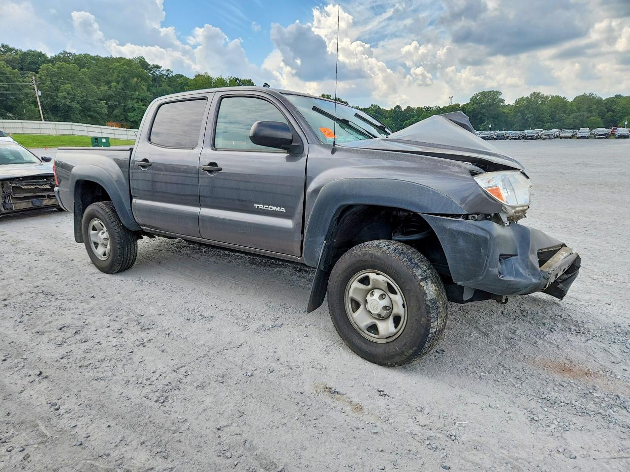 2013 Toyota Tacoma Double Cab Gray vin: 5TFJX4GN3DX022435