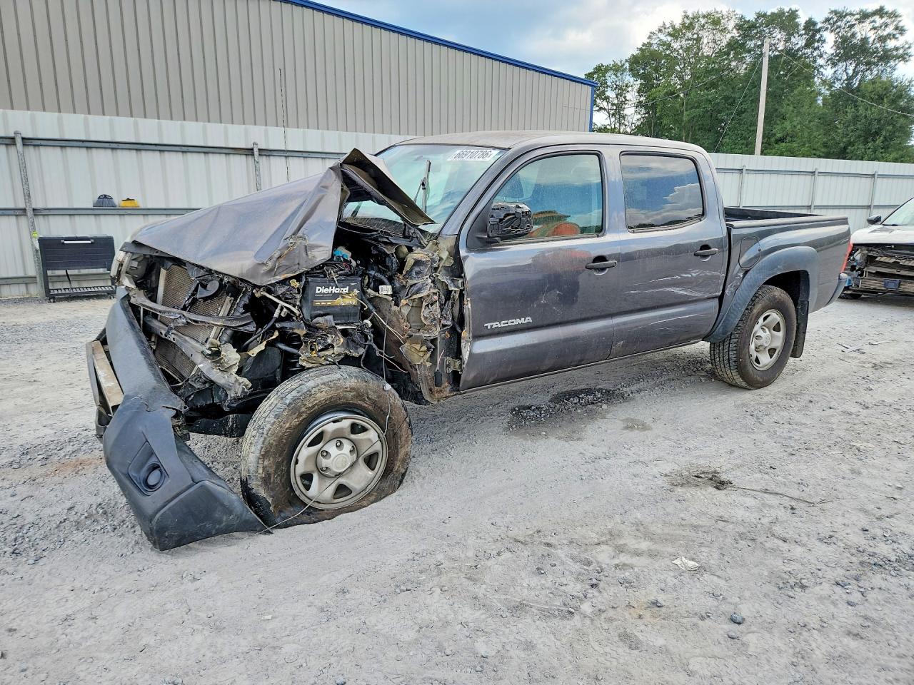 2013 Toyota Tacoma Double Cab Gray vin: 5TFJX4GN3DX022435