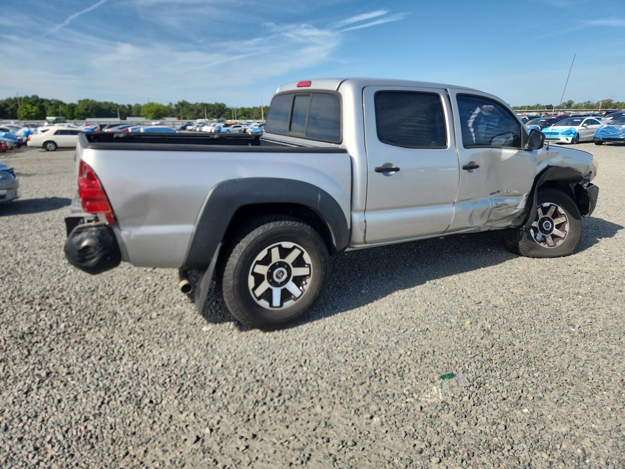 2013 Toyota Tacoma Double Cab Silver vin: 5TFJX4GN4DX019124