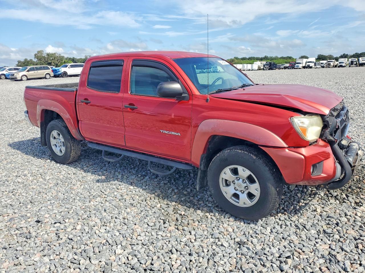 2013 Toyota Tacoma Double Cab Red vin: 5TFJX4GN4DX025263