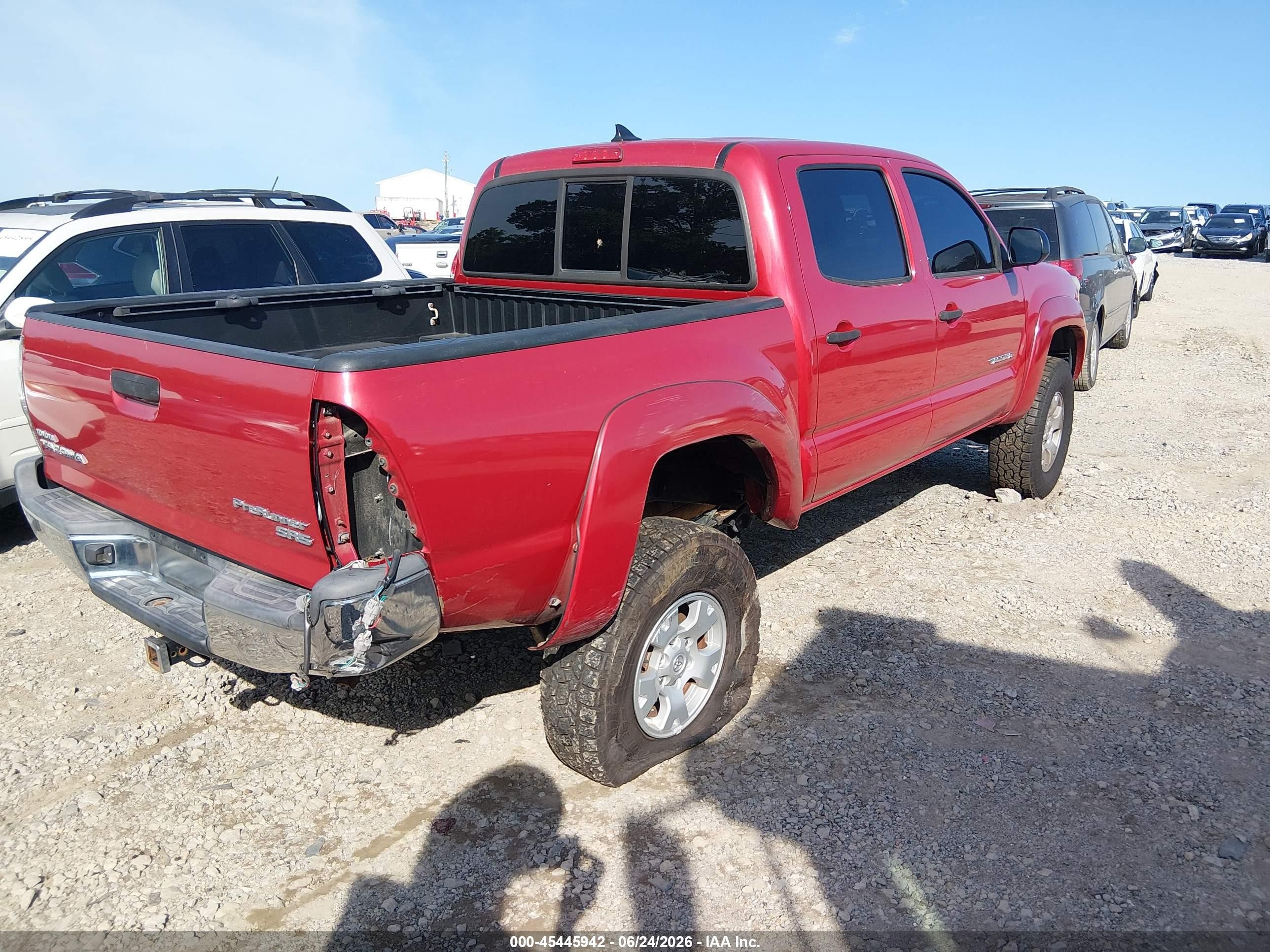 2014 Toyota Tacoma Prerunner Red vin: 5TFJX4GN5EX027945