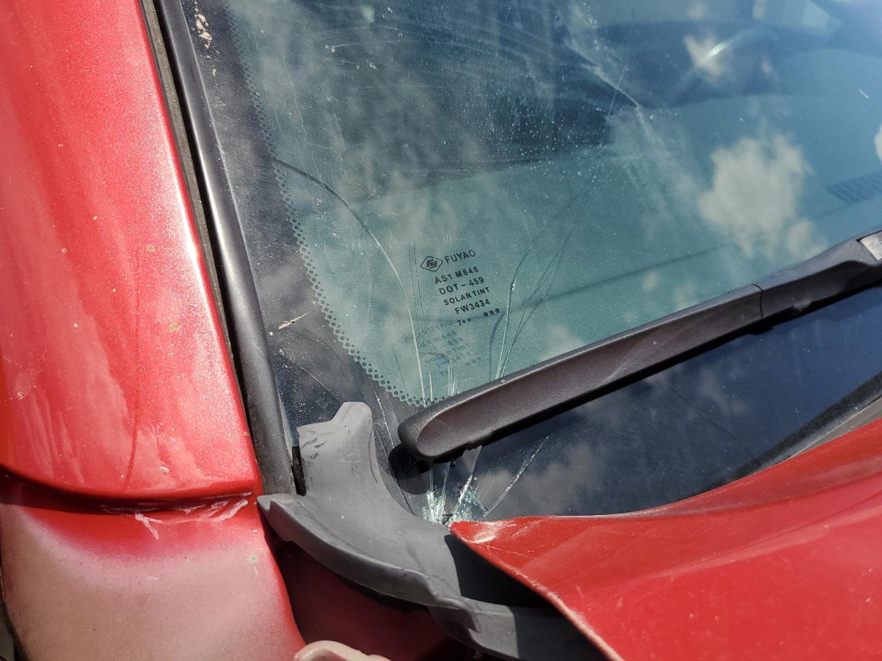 2014 Toyota Tacoma Double Cab Red vin: 5TFJX4GN6EX030272 Damage: Windshield, Broken, Replacement Required