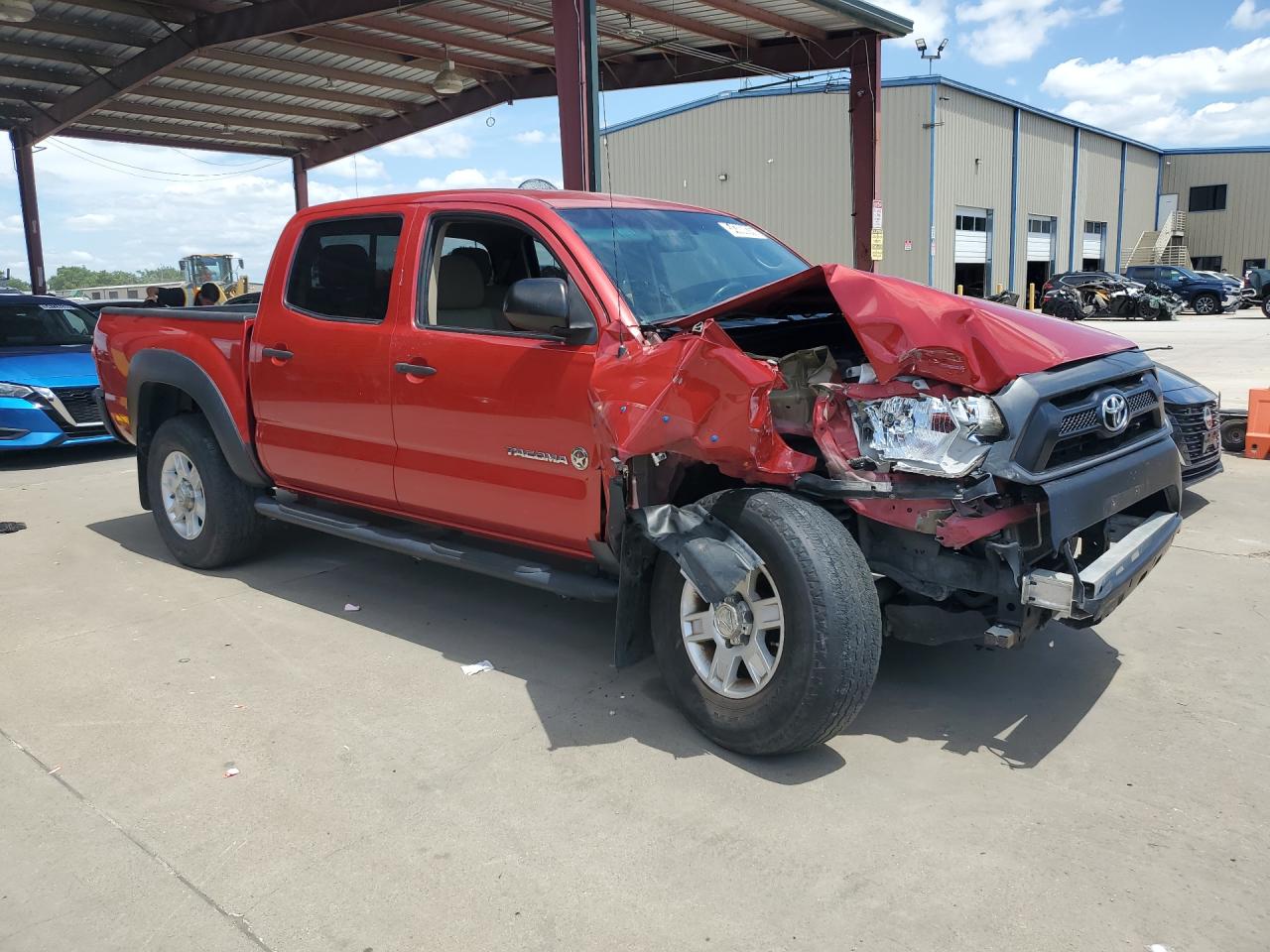 2014 Toyota Tacoma Double Cab Red vin: 5TFJX4GN6EX030272 Damage: Right Head Lamp, Broken, Replacement Required