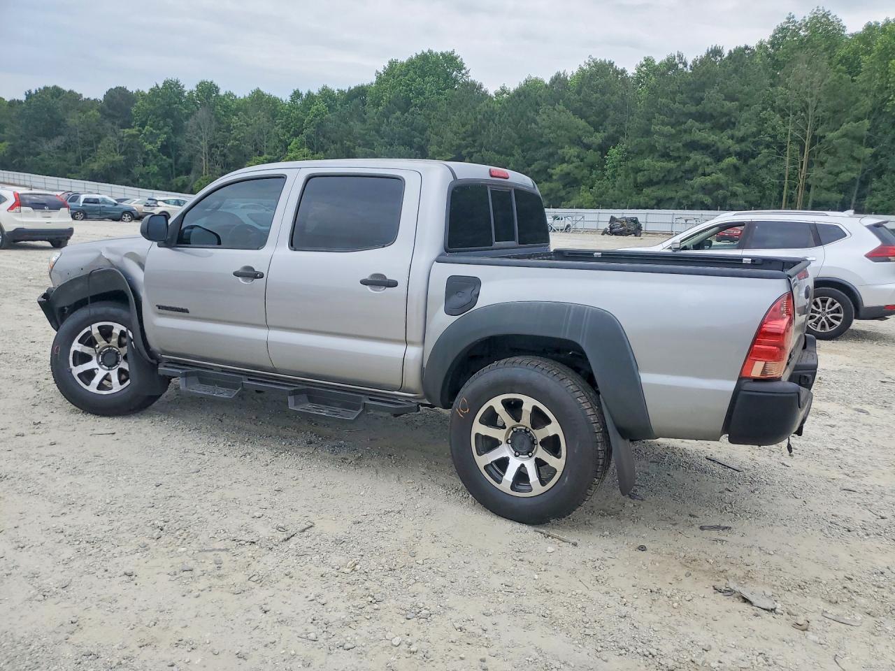 2015 Toyota Tacoma Double Cab Prerunner Серебряный vin: 5TFJX4GN7FX047583