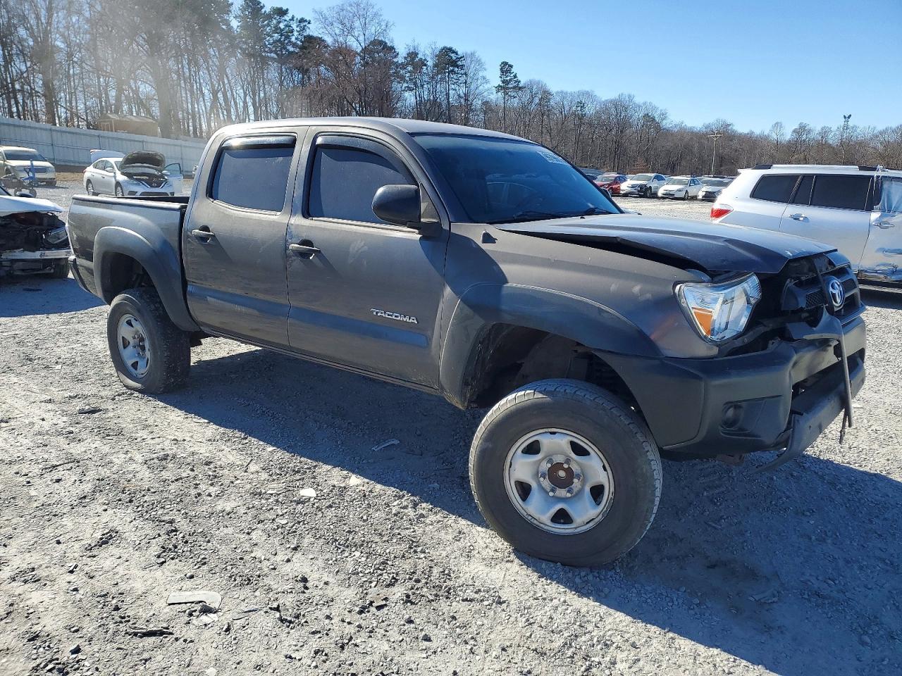 2015 Toyota Tacoma Double Cab Prerunner Серый vin: 5TFJX4GN8FX044627