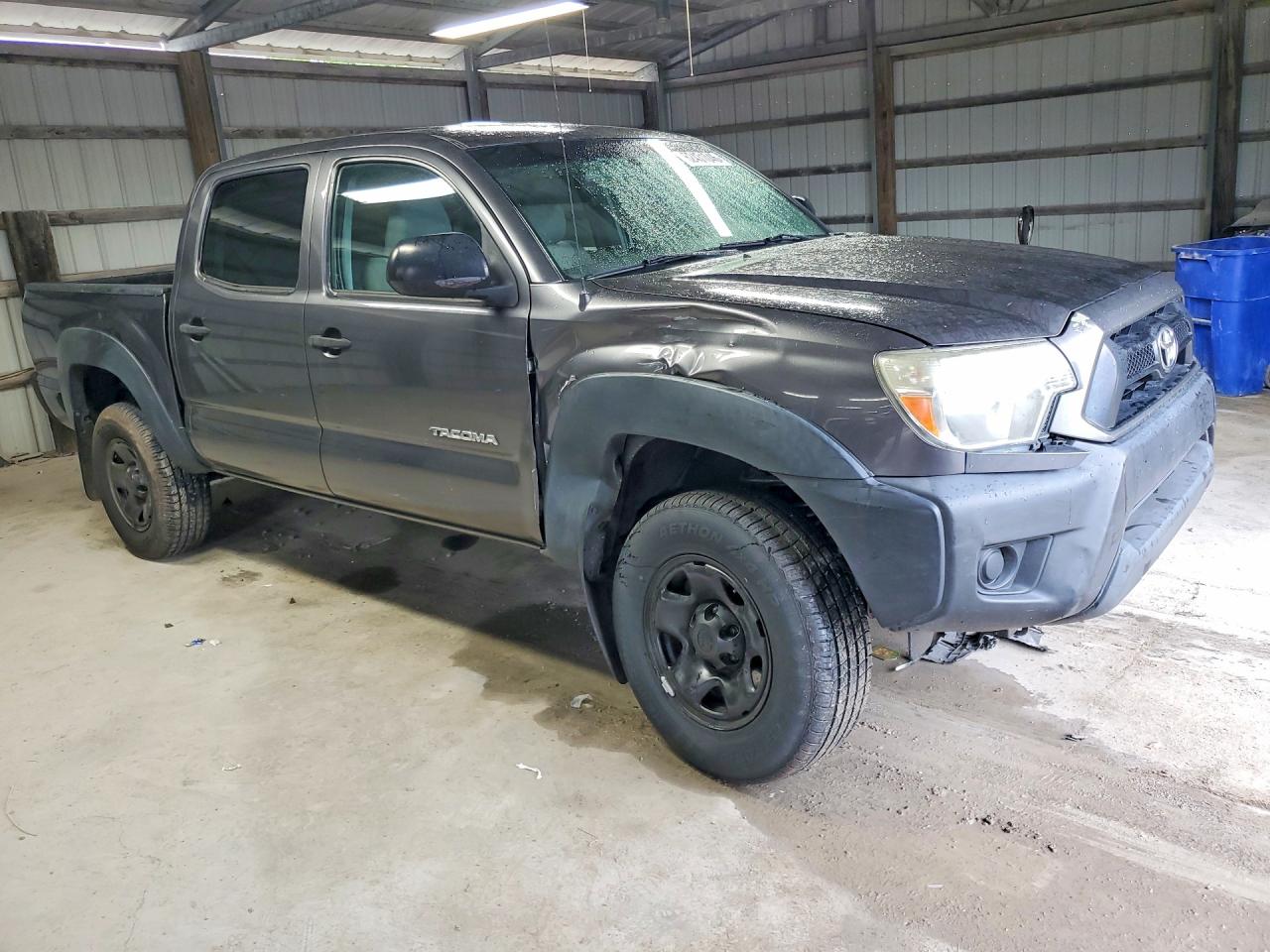 2014 Toyota Tacoma Double Cab Gray vin: 5TFJX4GNXEX030128