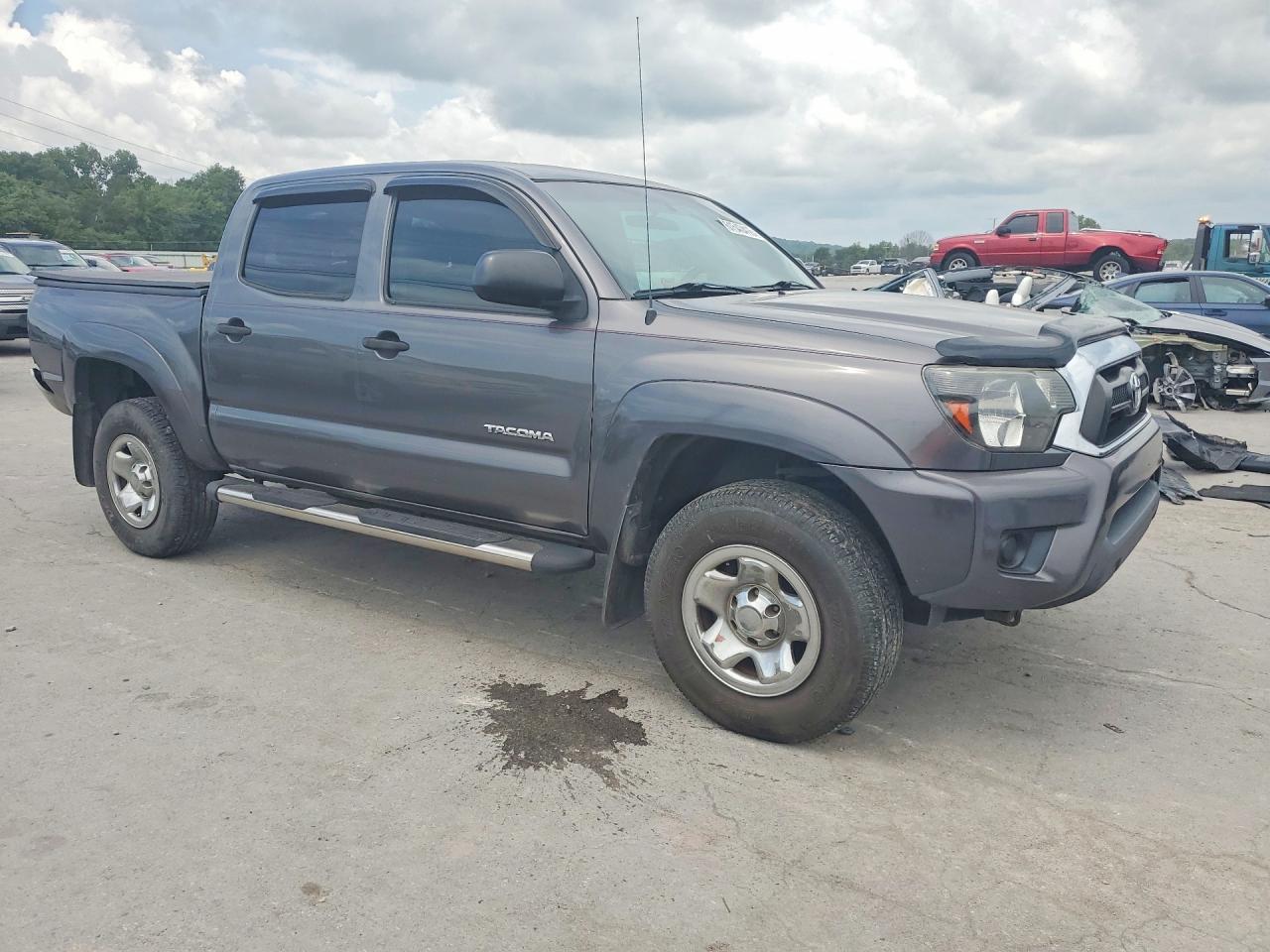 2014 Toyota Tacoma Double Cab Gray vin: 5TFJX4GNXEX034227