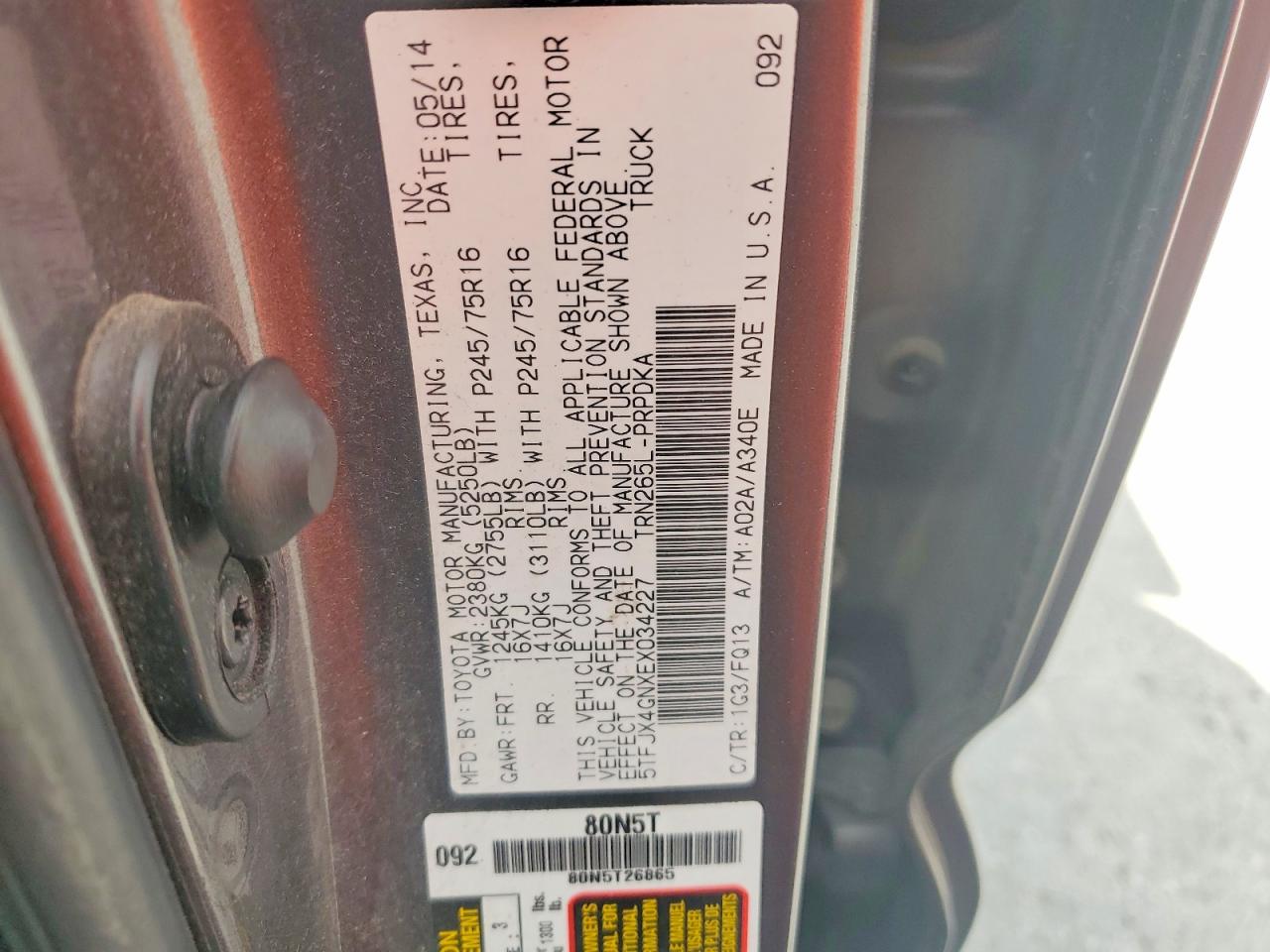 2014 Toyota Tacoma Double Cab Gray vin: 5TFJX4GNXEX034227