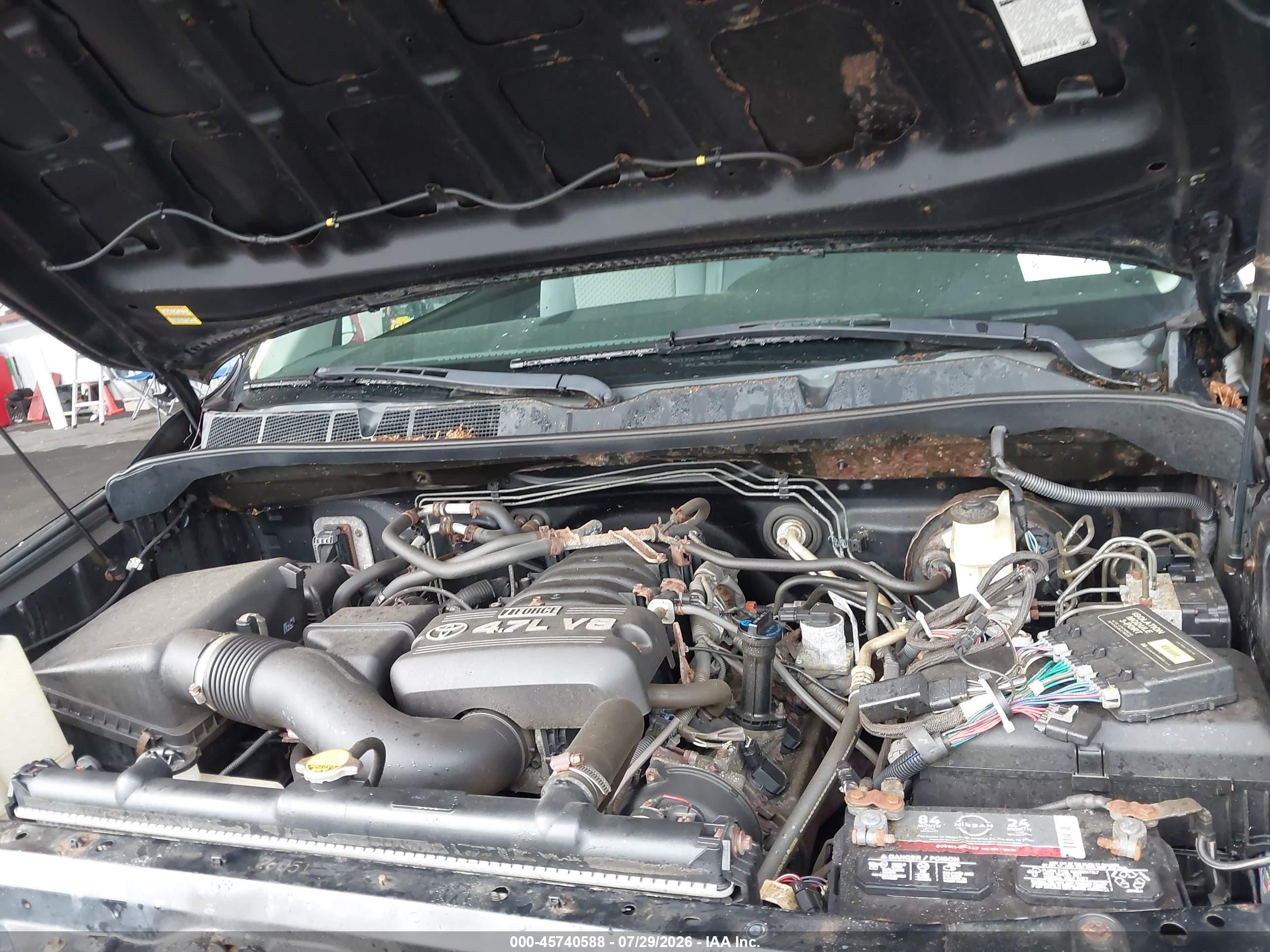 2008 Toyota Tundra Base 4.7l V8 Gray vin: 5TFKT52178X002348