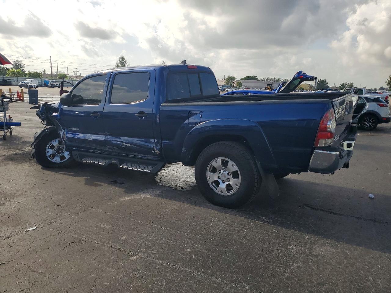 2014 Toyota Tacoma Double Cab Prerunner Long Bed Blue vin: 5TFKU4HN1EX004853