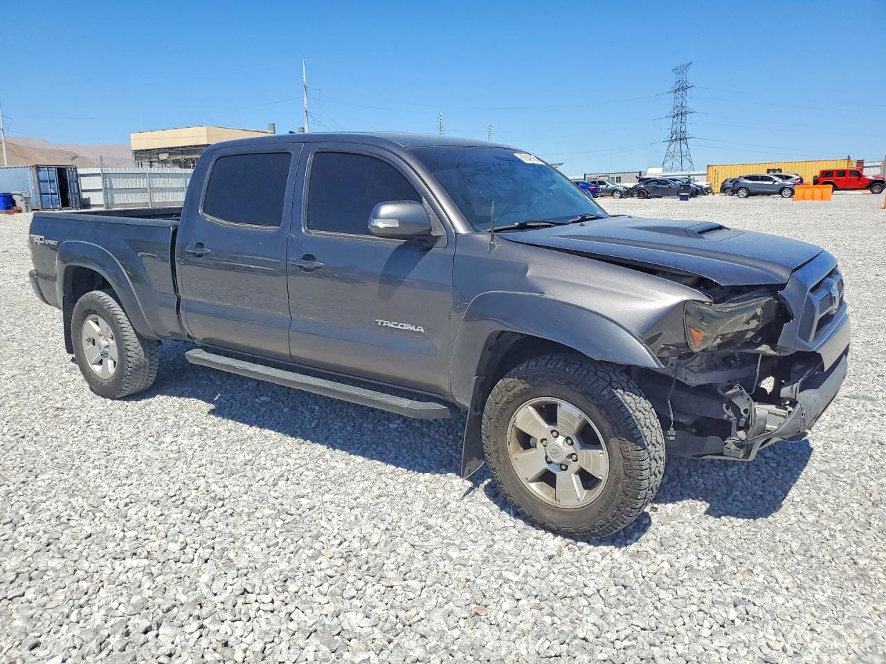 2015 Toyota Tacoma Double Cab Prerunner Long Bed Gray vin: 5TFKU4HN6FX006289