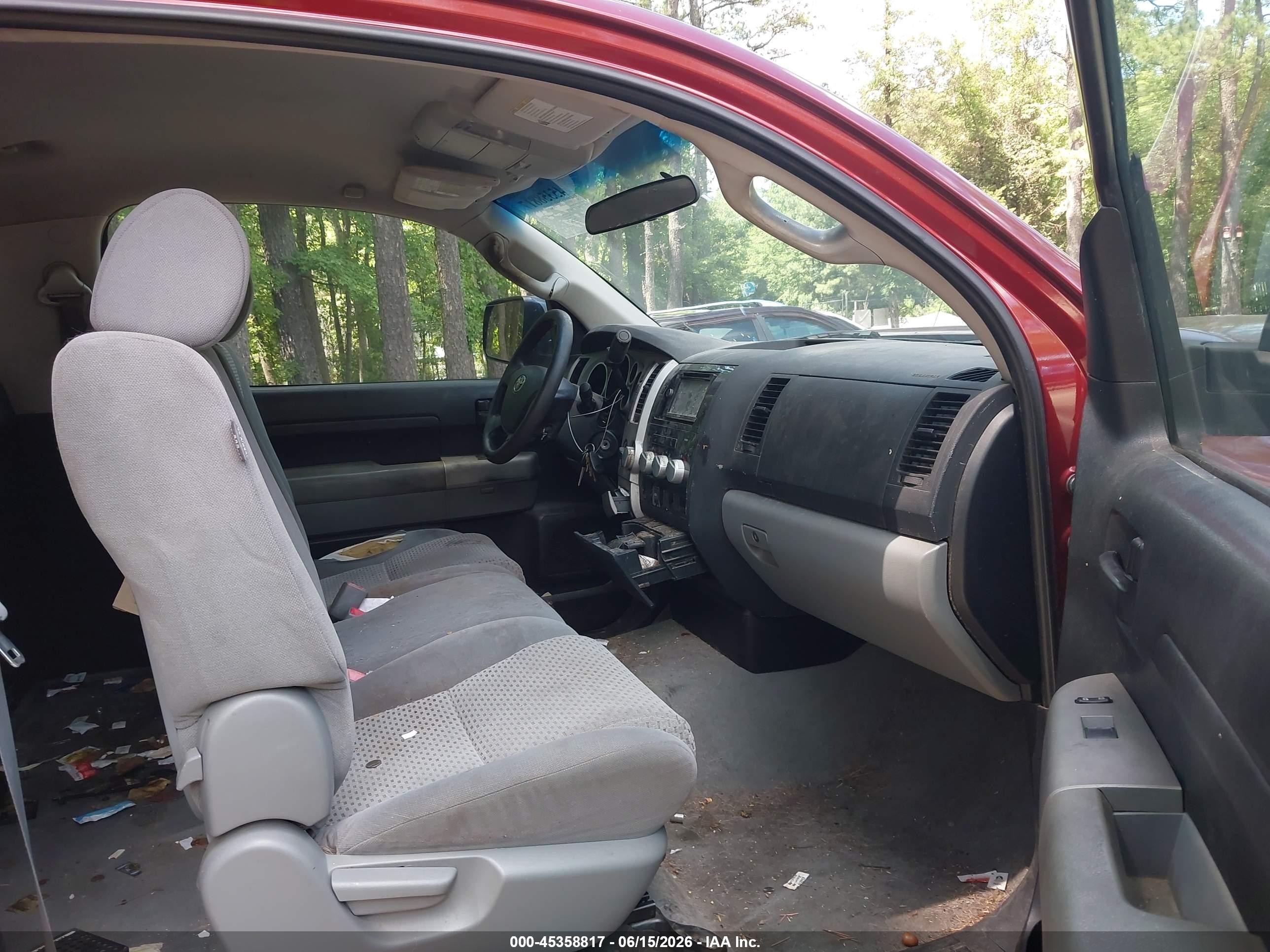 2007 Toyota Tundra Base 5.7l V8 Burgundy vin: 5TFKV521X7X001607