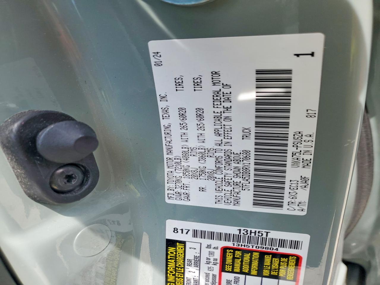 2024 Toyota Tundra Sr5 Gray vin: 5TFLA5DB8RX170680