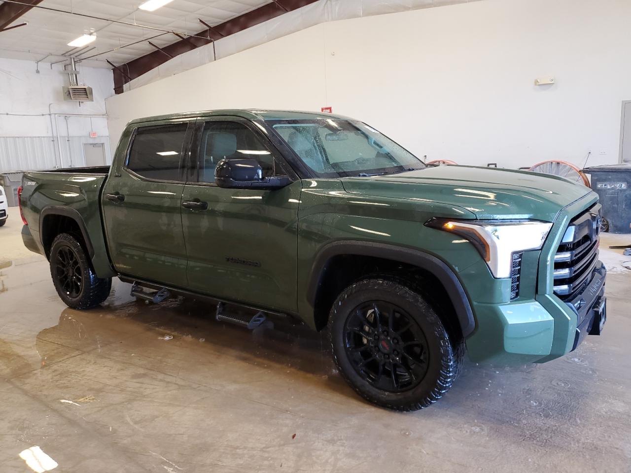 2023 Toyota Tundra Crewmax Sr Green vin: 5TFLA5DBXPX067922 Damage: Right Running Board, Aftermarket, Acceptable
