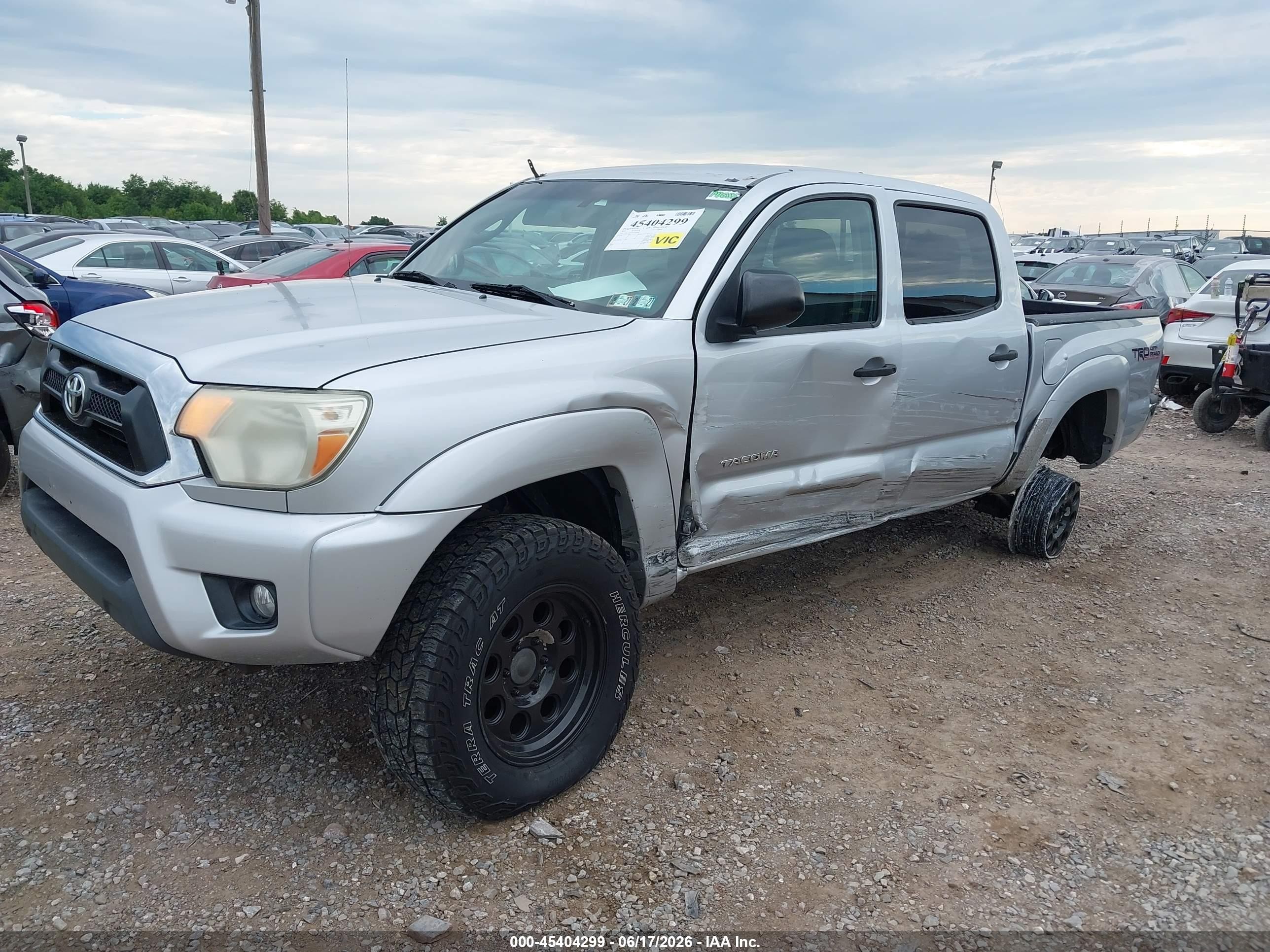 2012 Toyota Tacoma Base V6 Серый vin: 5TFLU4EN0CX029944