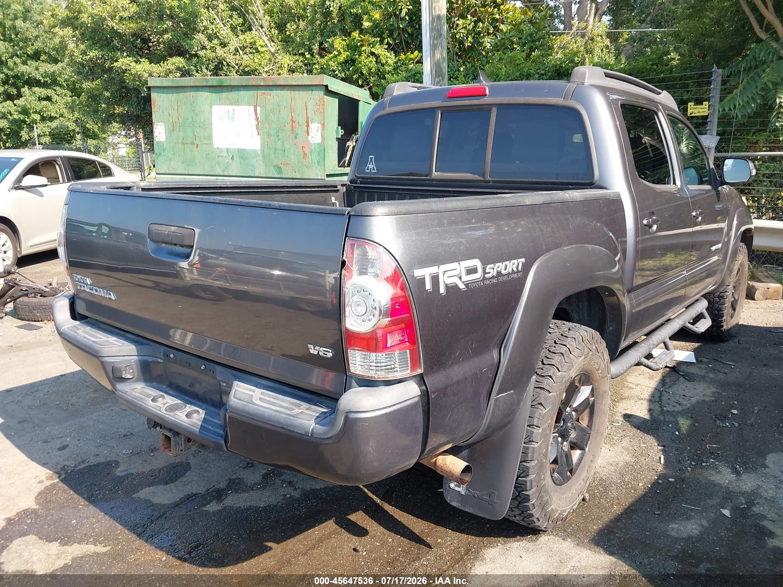 2014 Toyota Tacoma Base V6 Gray vin: 5TFLU4EN0EX093677
