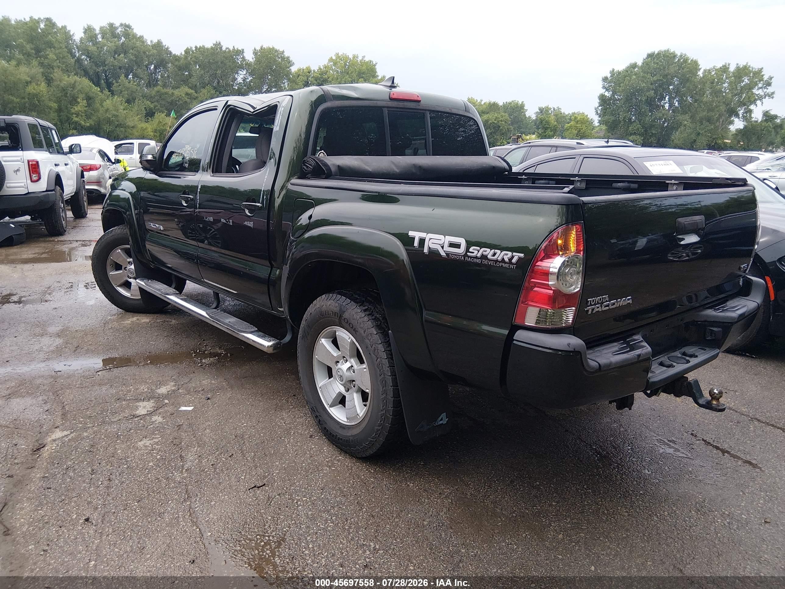 2014 Toyota Tacoma Base V6 Зеленый vin: 5TFLU4EN0EX108470