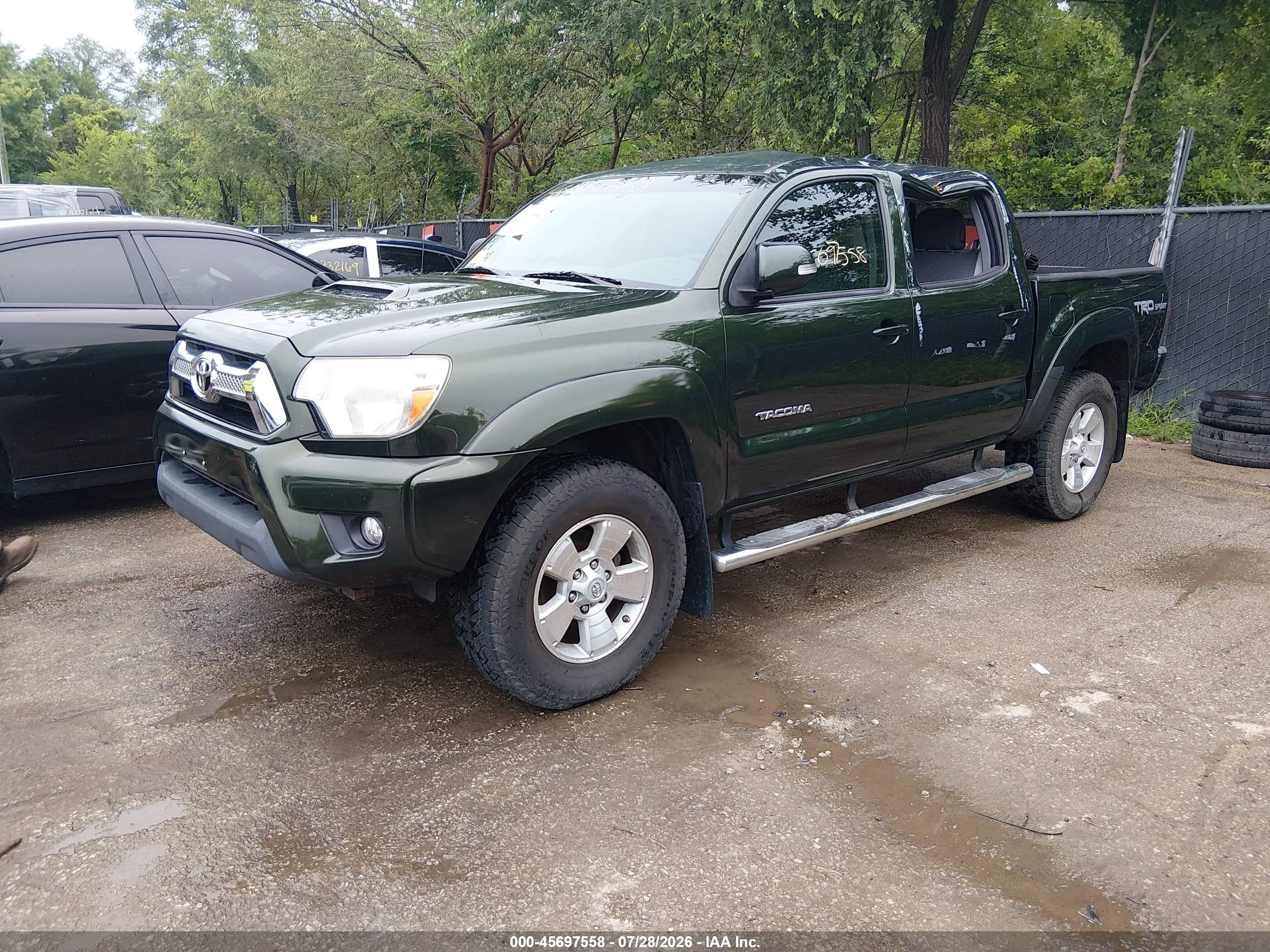 2014 Toyota Tacoma Base V6 Зеленый vin: 5TFLU4EN0EX108470