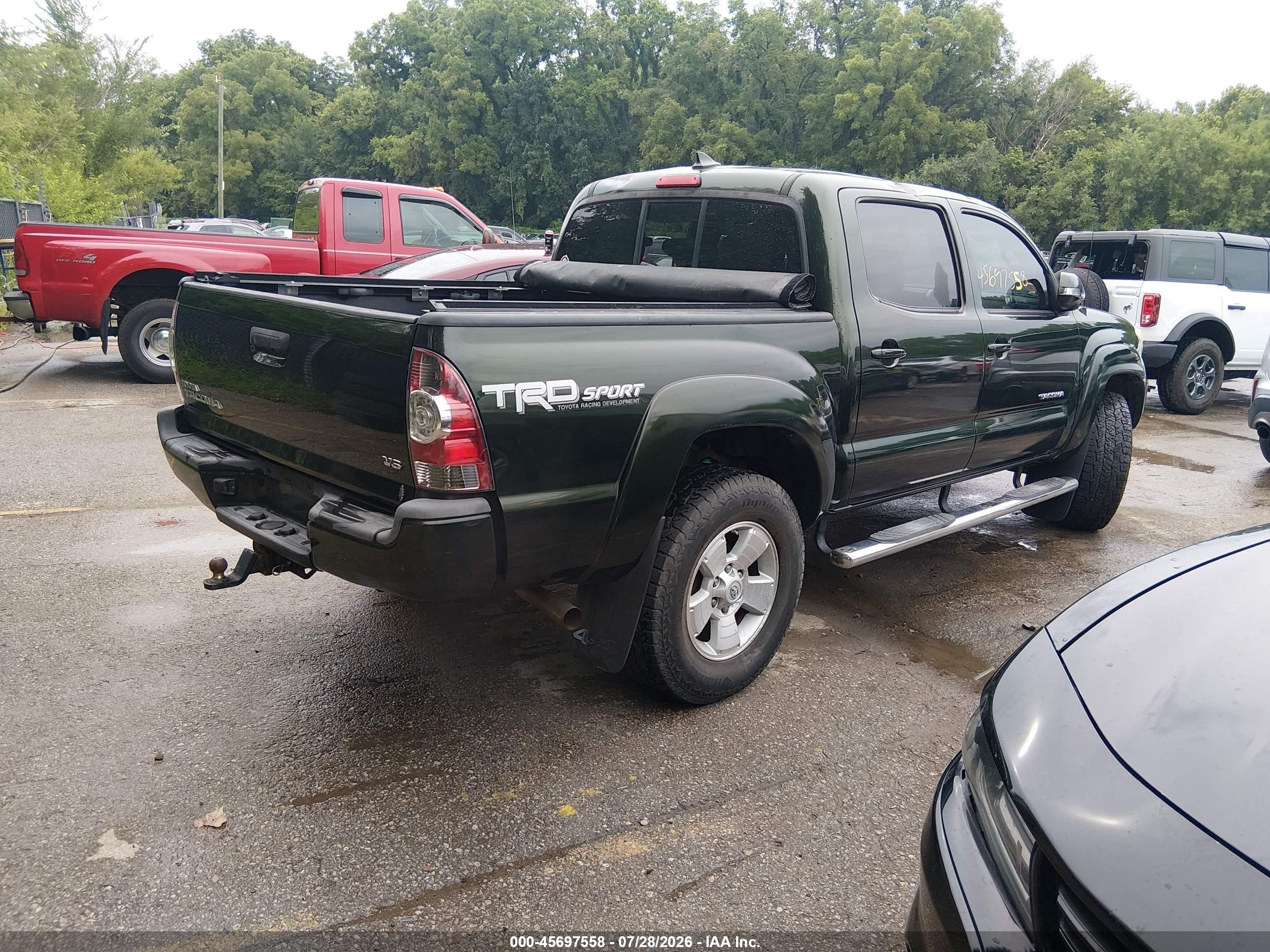 2014 Toyota Tacoma Base V6 Зеленый vin: 5TFLU4EN0EX108470
