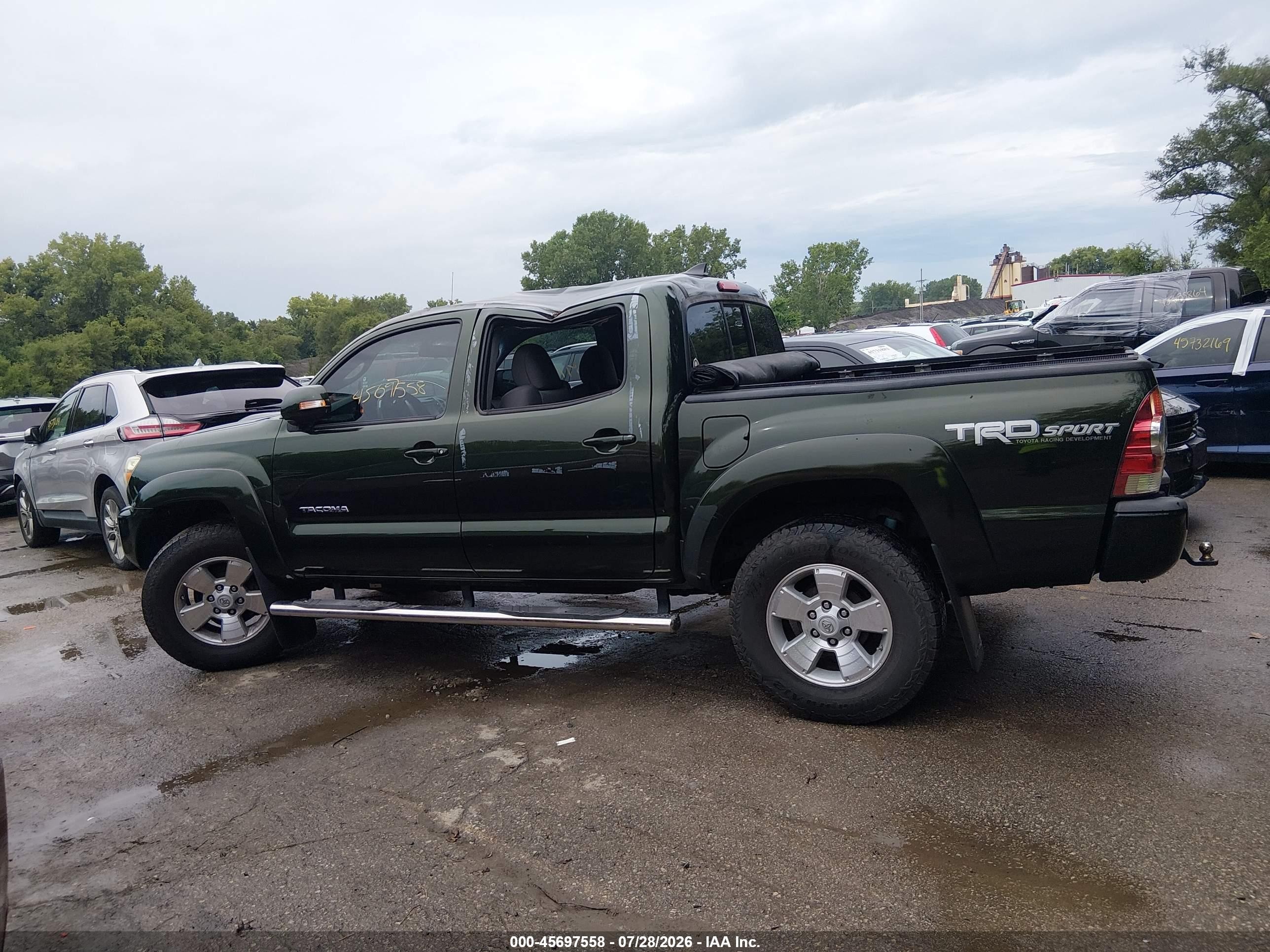 2014 Toyota Tacoma Base V6 Зеленый vin: 5TFLU4EN0EX108470