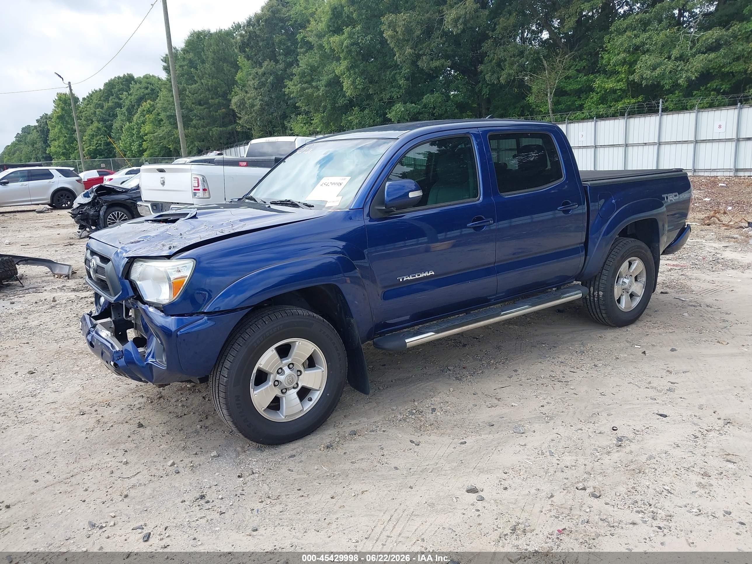 2015 Toyota Tacoma Base V6 Blue vin: 5TFLU4EN0FX130759